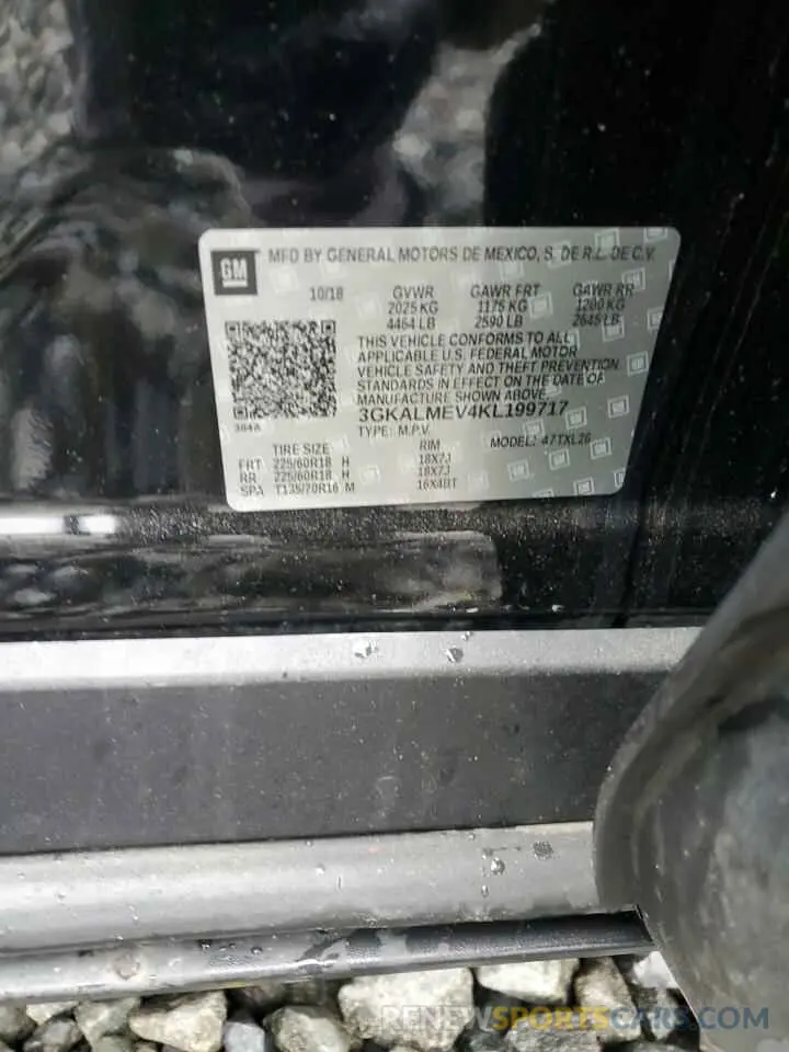 13 fotografías del automóvil dañado 3GKALMEV4KL199717 GMC TERRAIN 2019