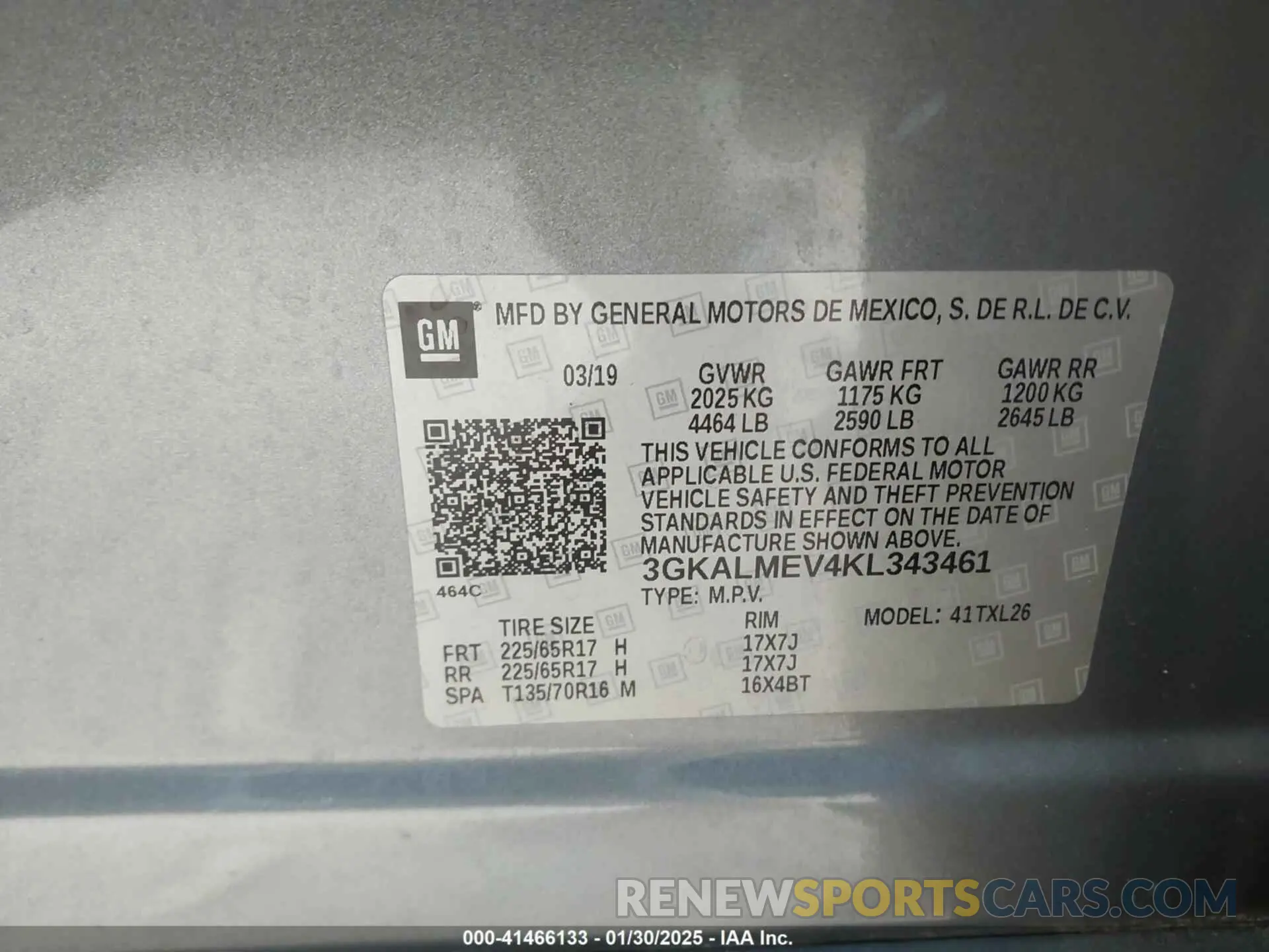 9 fotografías del automóvil dañado 3GKALMEV4KL343461 GMC TERRAIN 2019