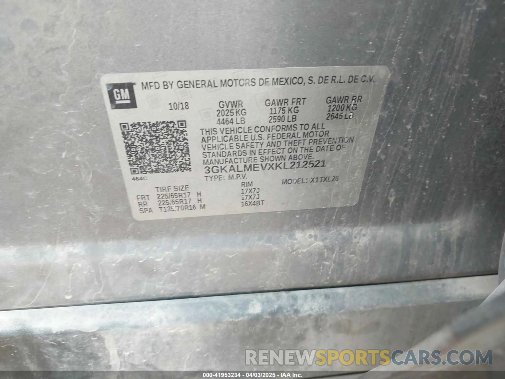 9 fotografías del automóvil dañado 3GKALMEVXKL212521 GMC TERRAIN 2019