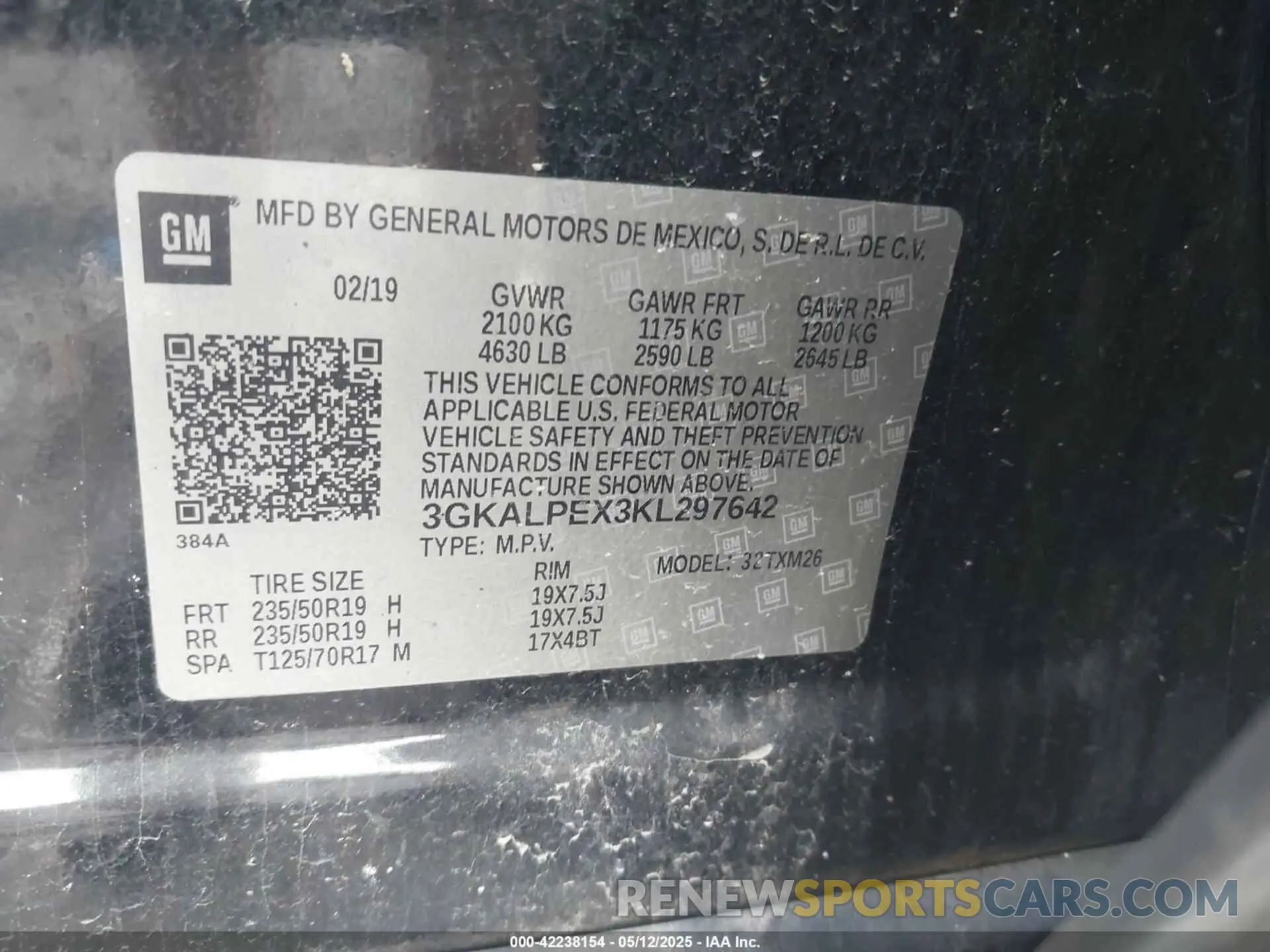 9 fotografías del automóvil dañado 3GKALPEX3KL297642 GMC TERRAIN 2019