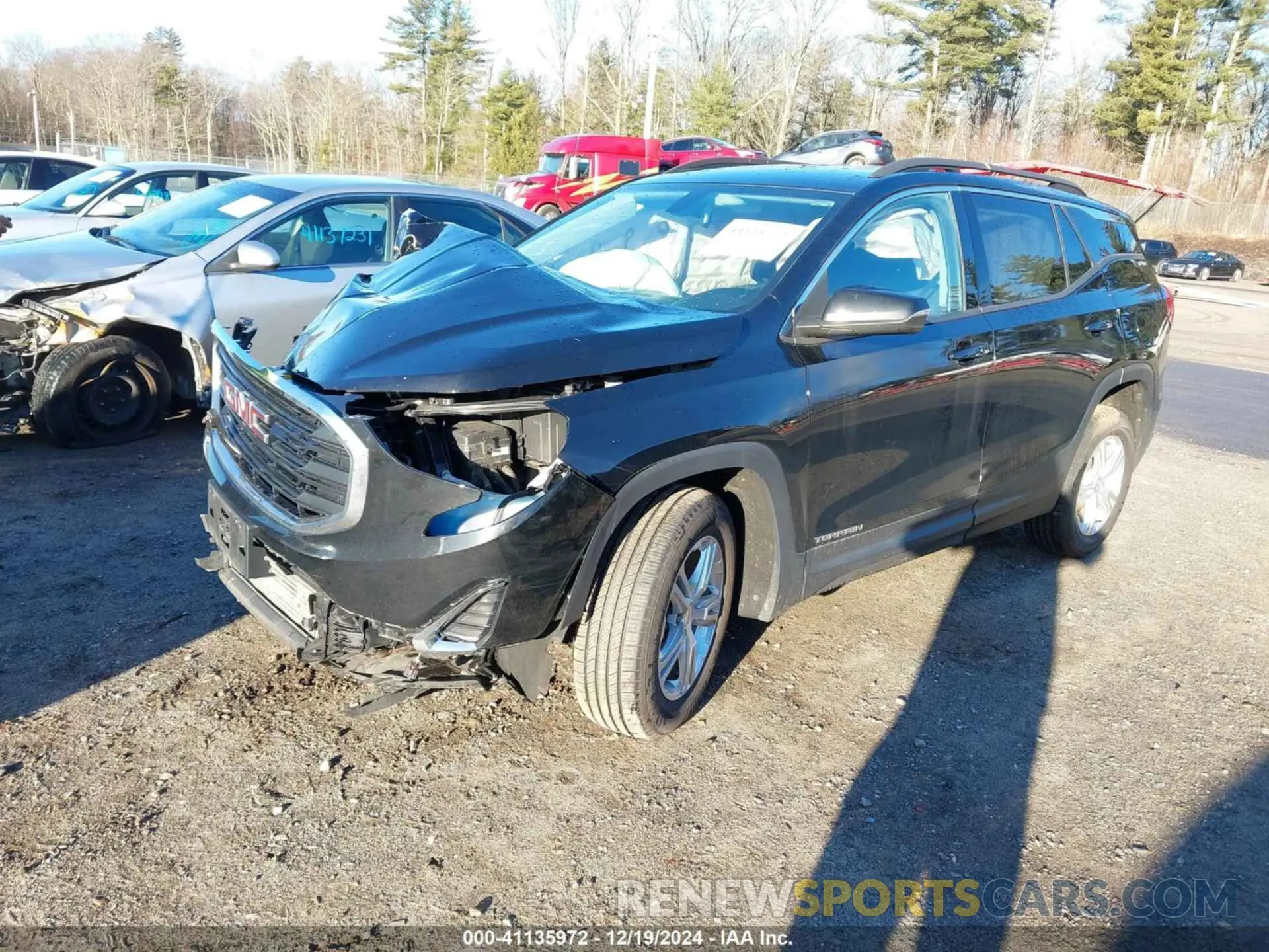 2 fotografías del automóvil dañado 3GKALTEV1KL353195 GMC TERRAIN 2019