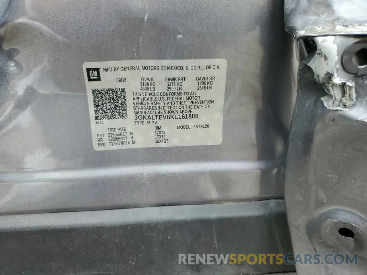 13 fotografías del automóvil dañado 3GKALTEV6KL161805 GMC TERRAIN 2019