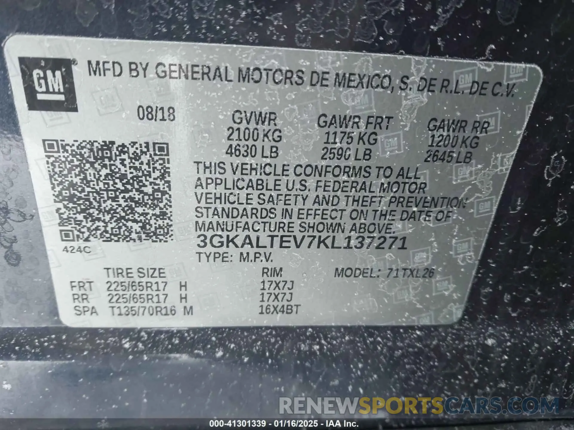 9 fotografías del automóvil dañado 3GKALTEV7KL137271 GMC TERRAIN 2019