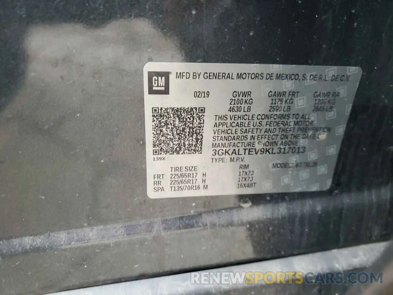 13 fotografías del automóvil dañado 3GKALTEV9KL317013 GMC TERRAIN 2019