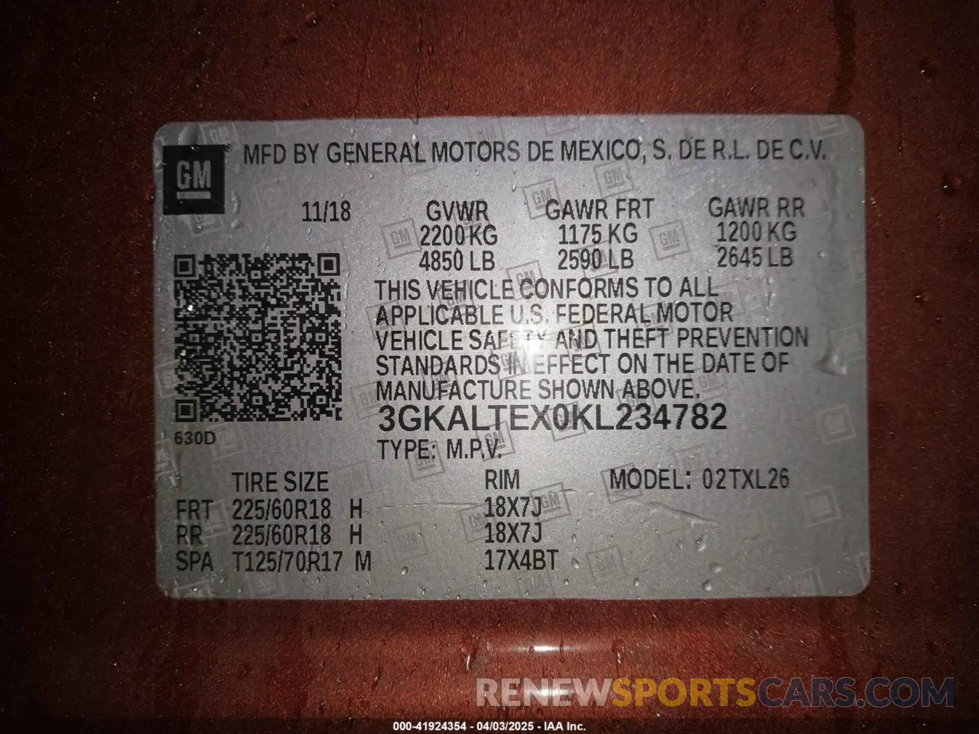 9 fotografías del automóvil dañado 3GKALTEX0KL234782 GMC TERRAIN 2019