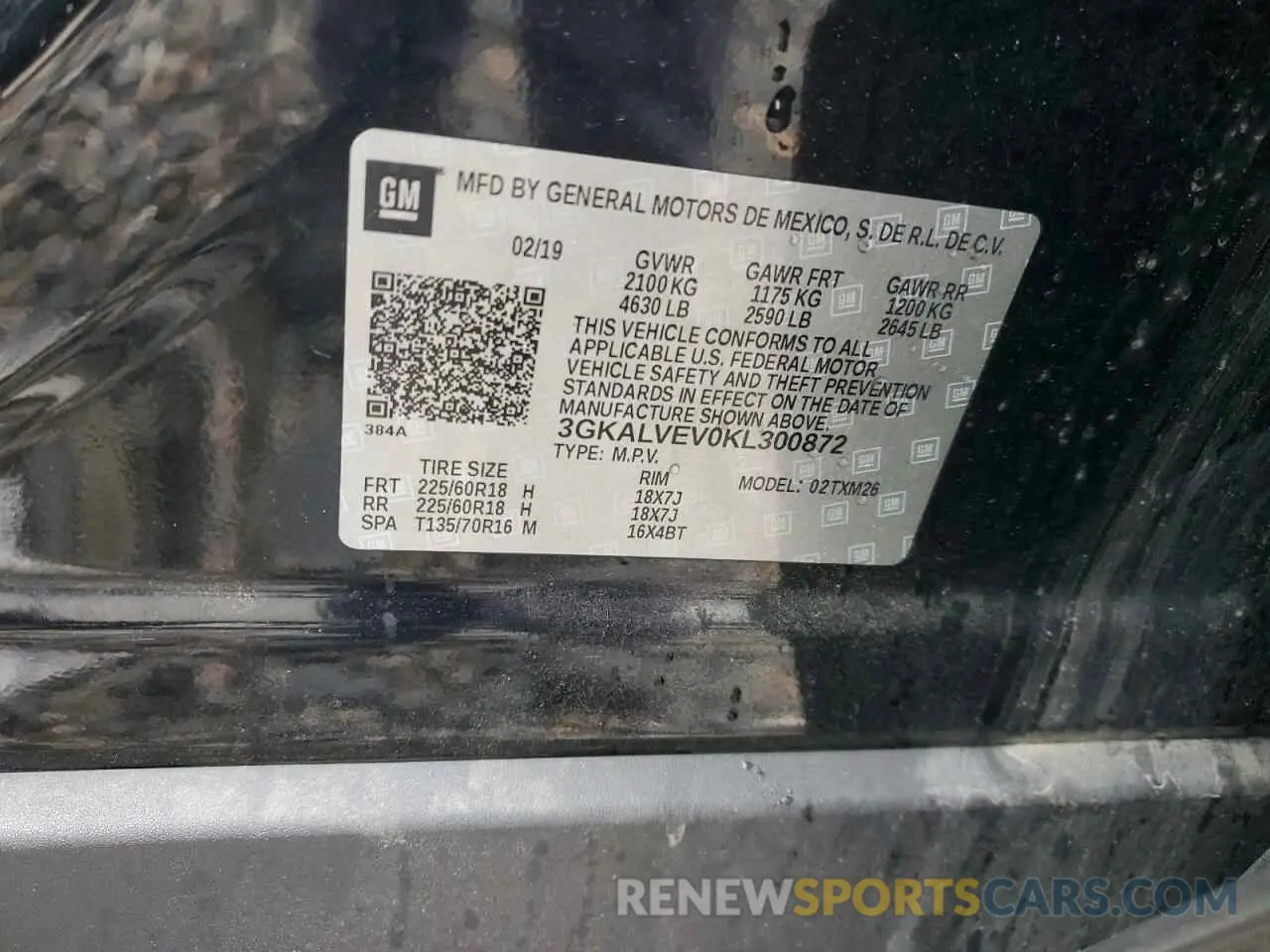 13 fotografías del automóvil dañado 3GKALVEV0KL300872 GMC TERRAIN 2019