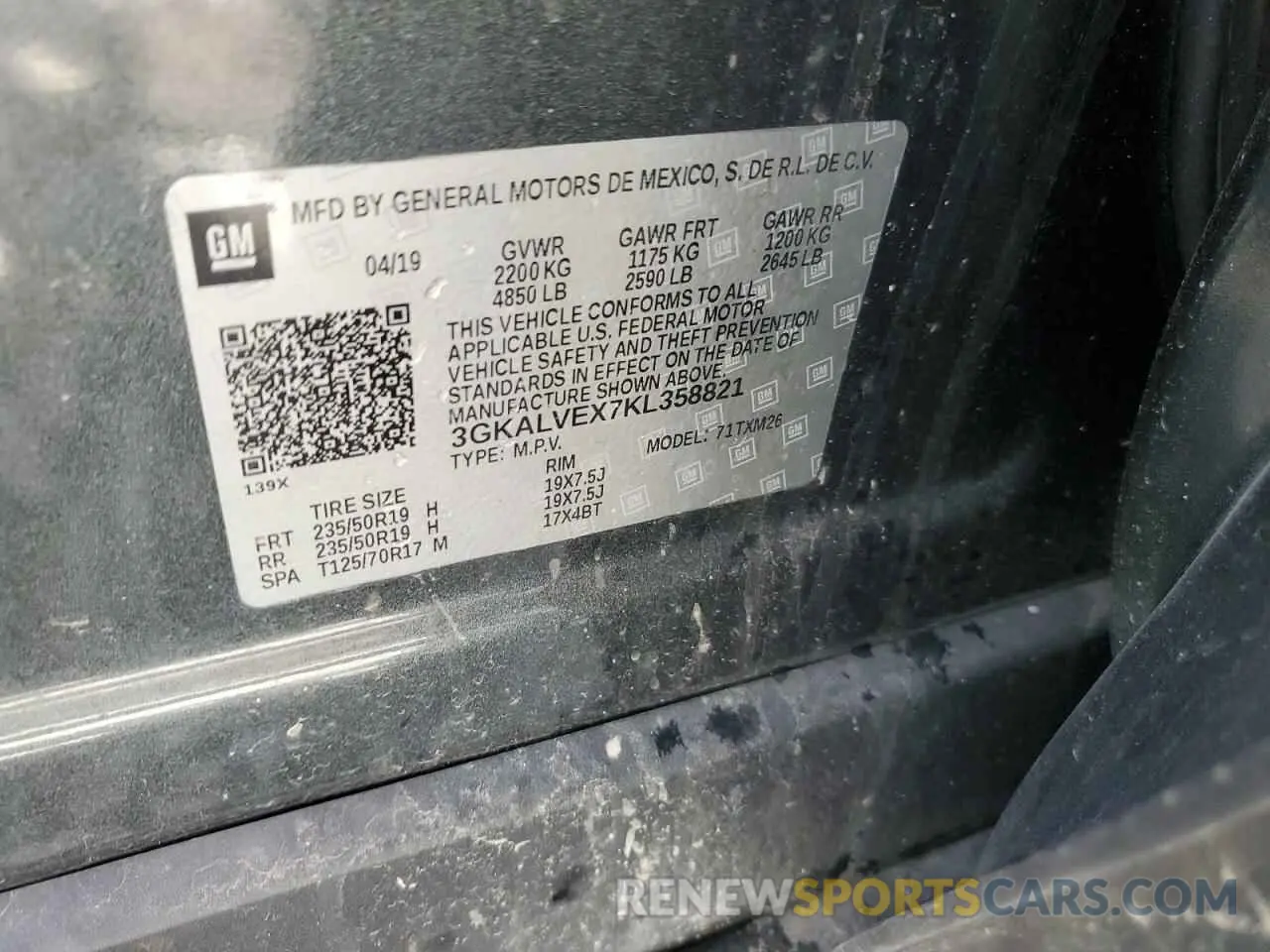 14 fotografías del automóvil dañado 3GKALVEX7KL358821 GMC TERRAIN 2019