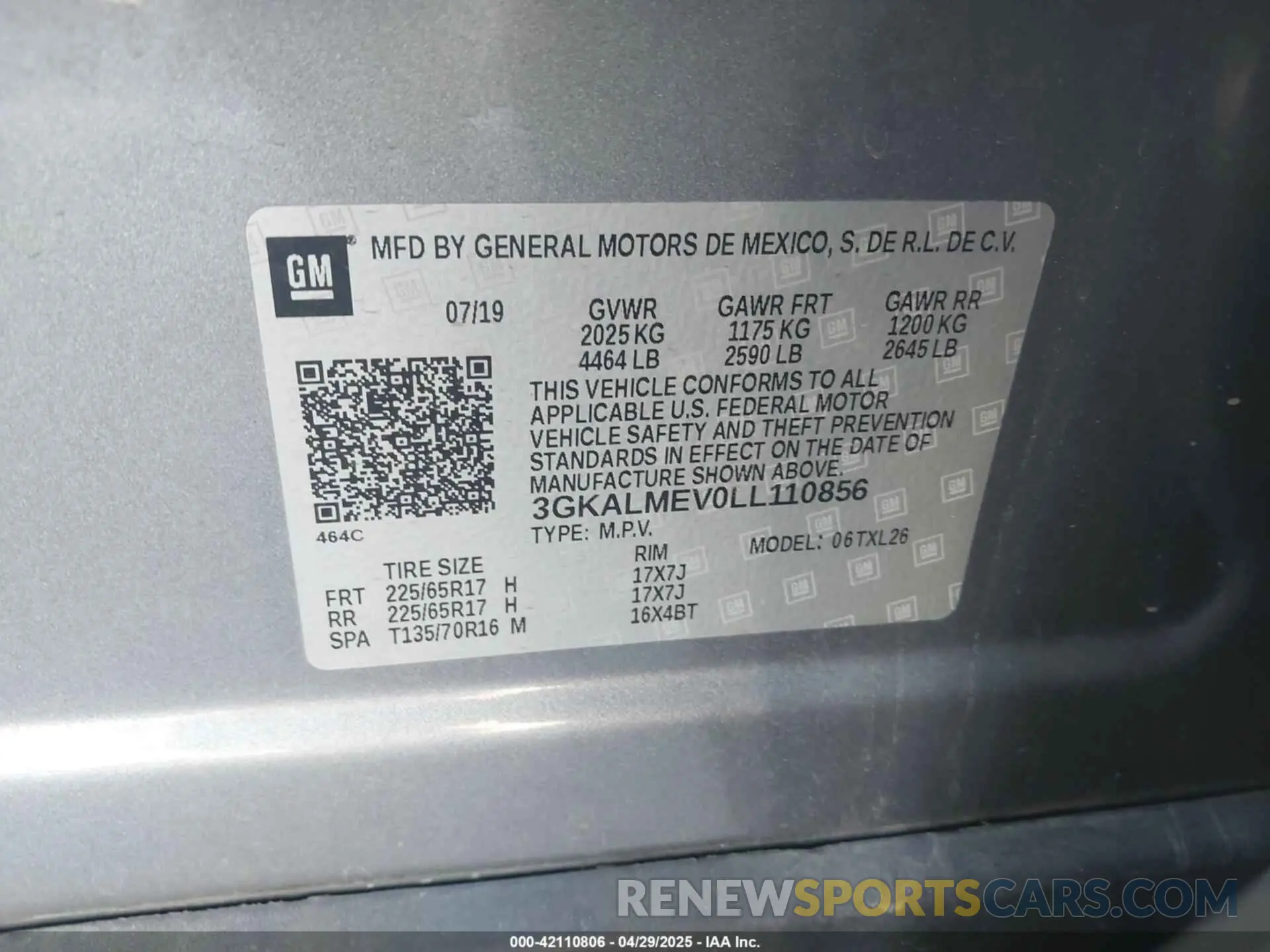 9 fotografías del automóvil dañado 3GKALMEV0LL110856 GMC TERRAIN 2020