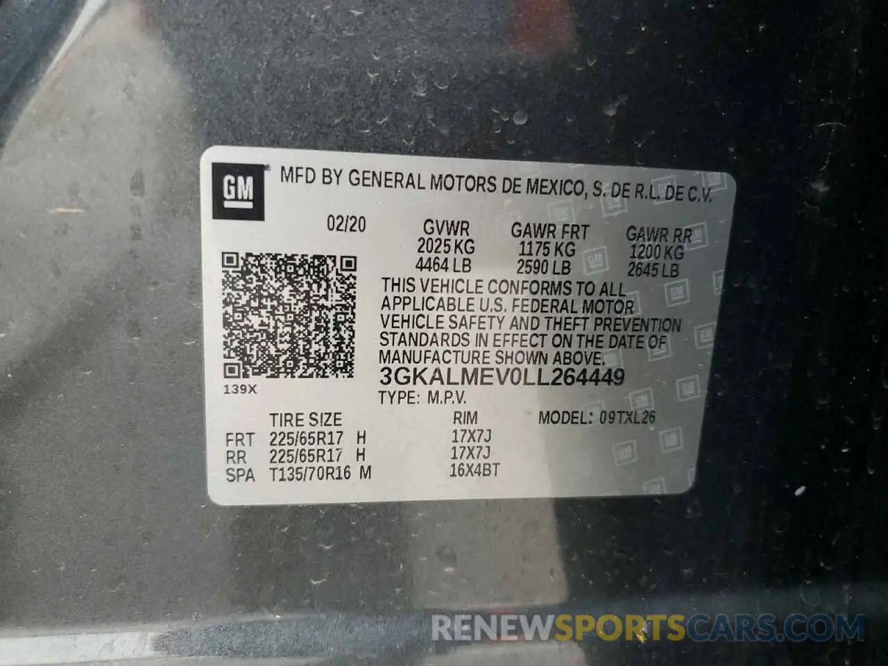 13 fotografías del automóvil dañado 3GKALMEV0LL264449 GMC TERRAIN 2020