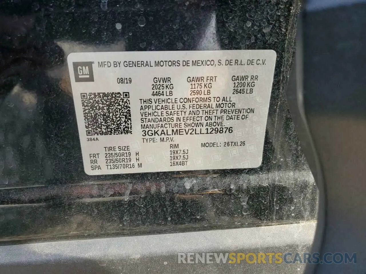 14 fotografías del automóvil dañado 3GKALMEV2LL129876 GMC TERRAIN 2020