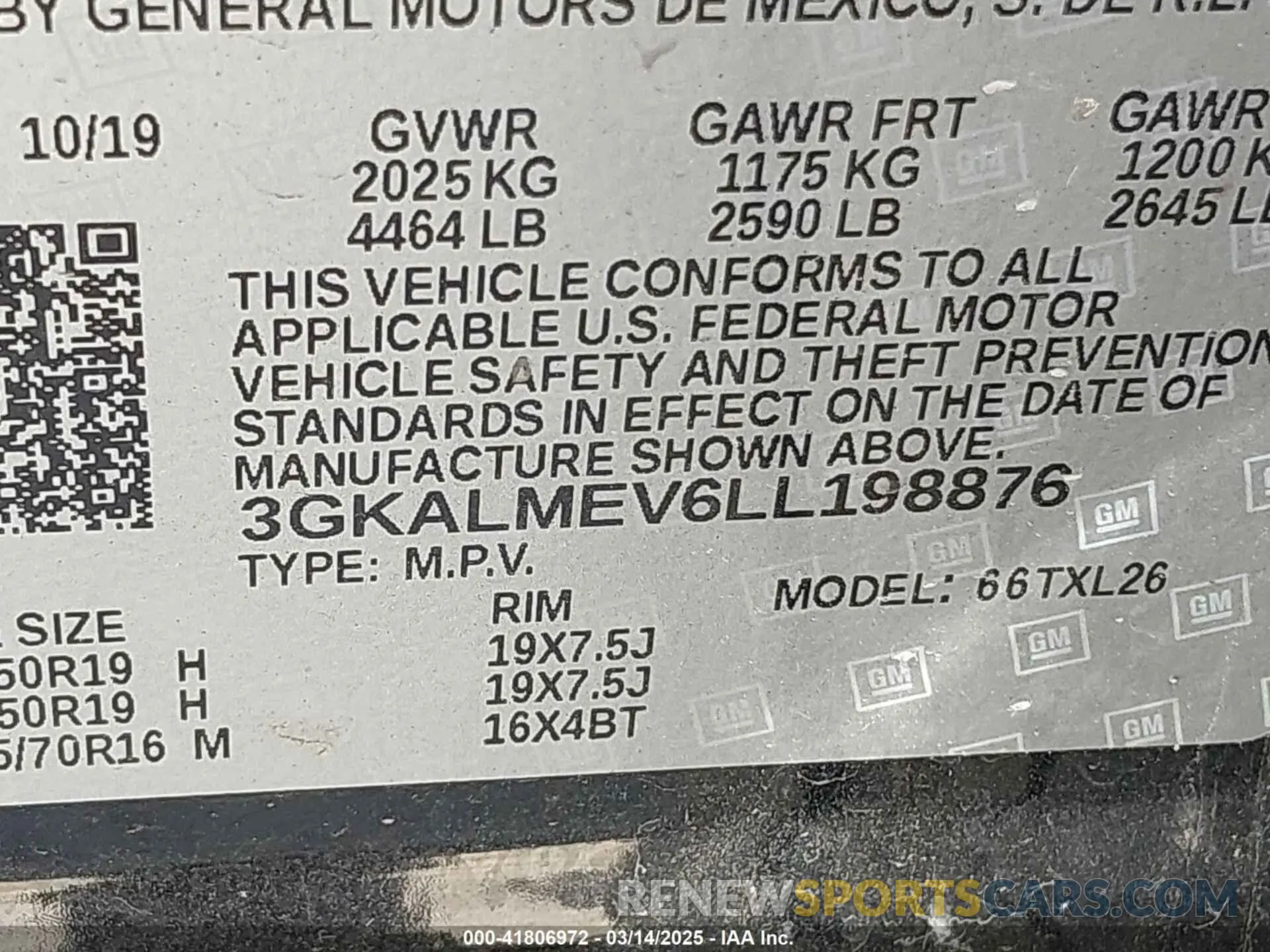9 fotografías del automóvil dañado 3GKALMEV6LL198876 GMC TERRAIN 2020