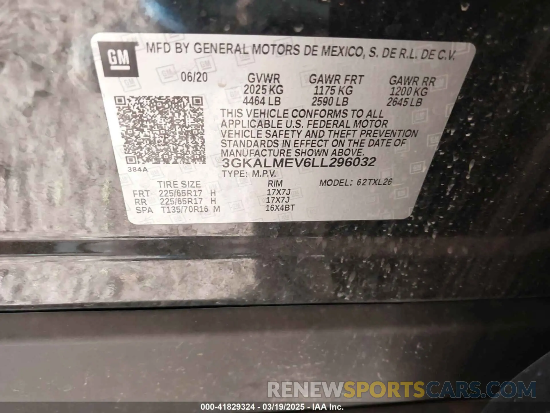 9 fotografías del automóvil dañado 3GKALMEV6LL296032 GMC TERRAIN 2020