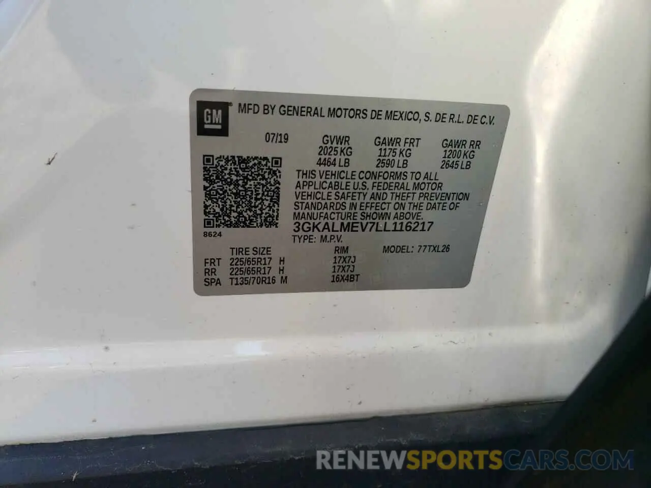 15 fotografías del automóvil dañado 3GKALMEV7LL116217 GMC TERRAIN 2020