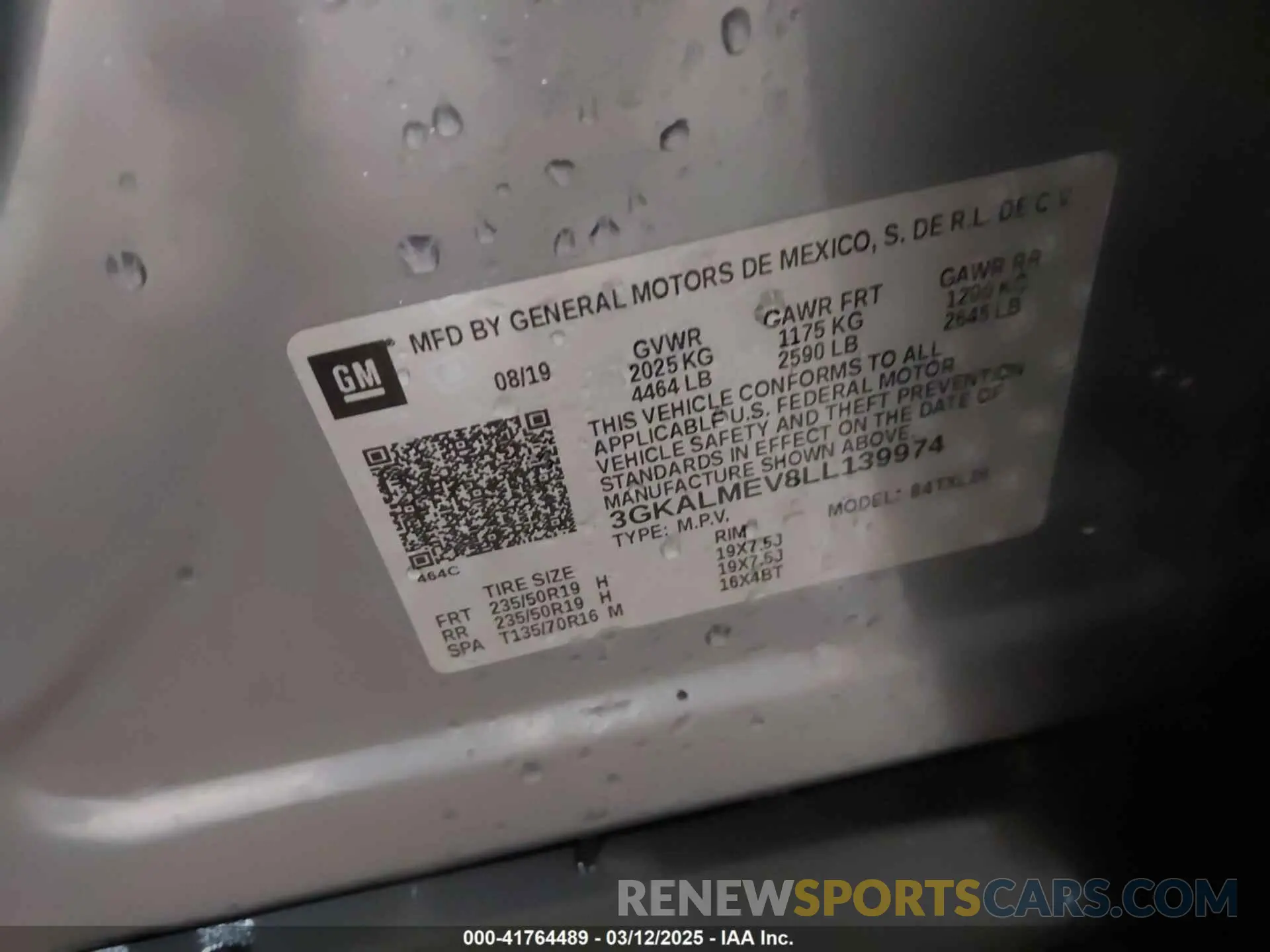 9 fotografías del automóvil dañado 3GKALMEV8LL139974 GMC TERRAIN 2020