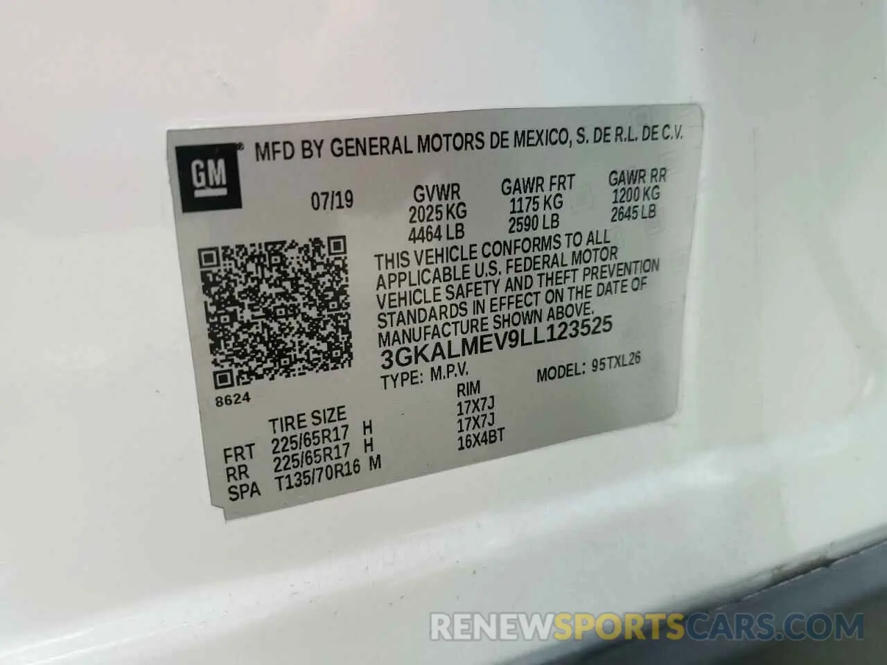 13 fotografías del automóvil dañado 3GKALMEV9LL123525 GMC TERRAIN 2020