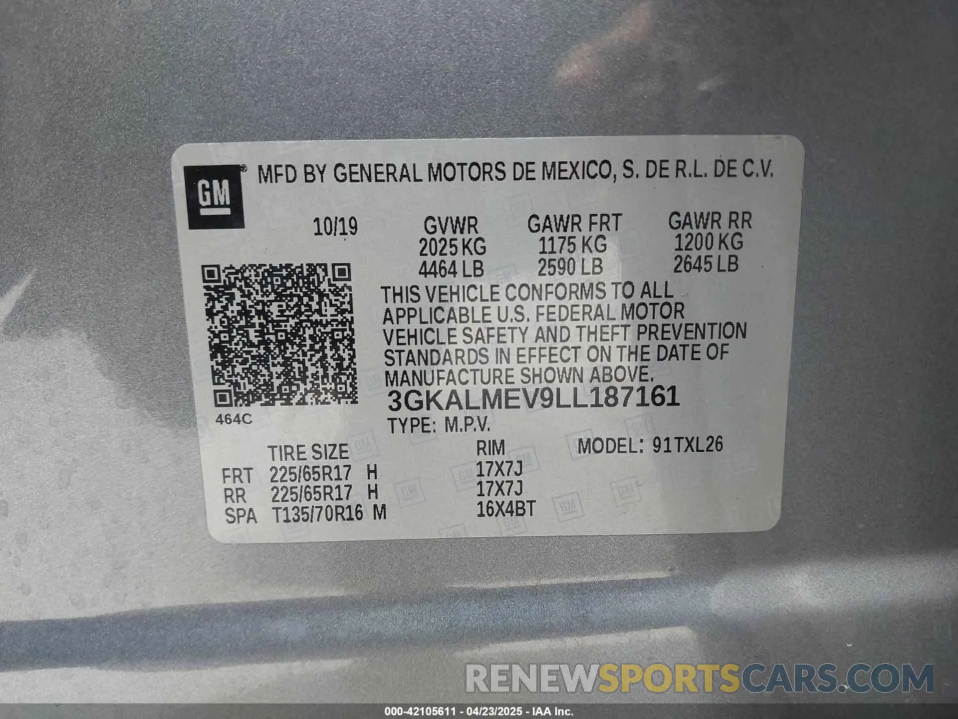 9 fotografías del automóvil dañado 3GKALMEV9LL187161 GMC TERRAIN 2020