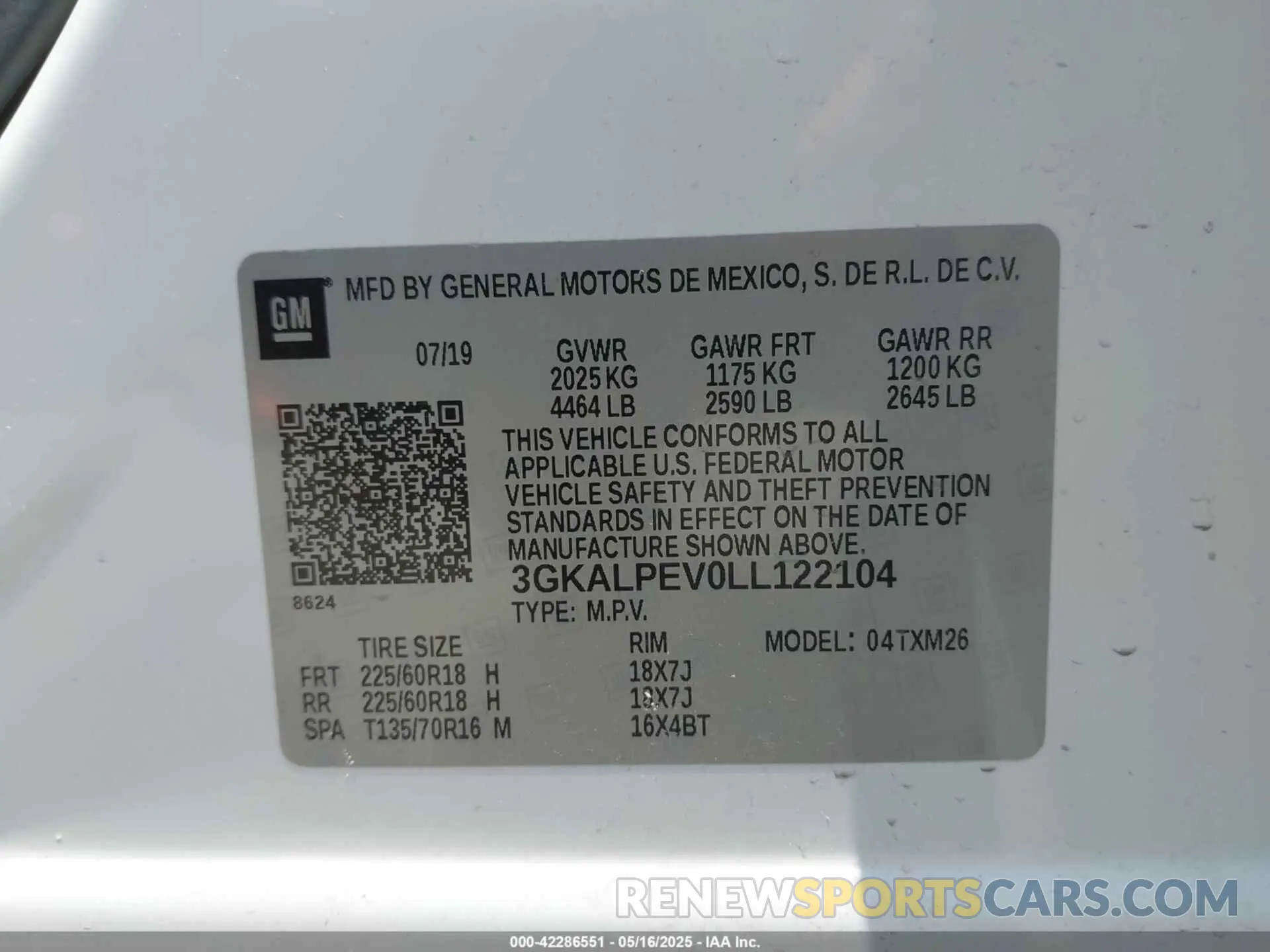 9 fotografías del automóvil dañado 3GKALPEV0LL122104 GMC TERRAIN 2020
