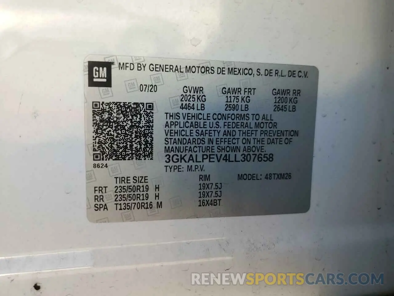 13 fotografías del automóvil dañado 3GKALPEV4LL307658 GMC TERRAIN 2020