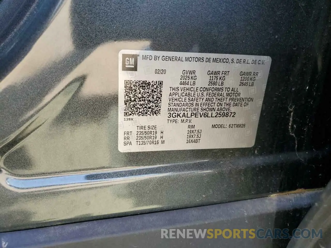 13 fotografías del automóvil dañado 3GKALPEV6LL259872 GMC TERRAIN 2020