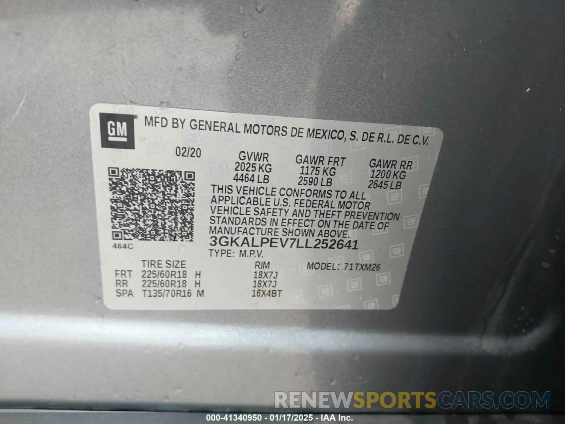 9 fotografías del automóvil dañado 3GKALPEV7LL252641 GMC TERRAIN 2020