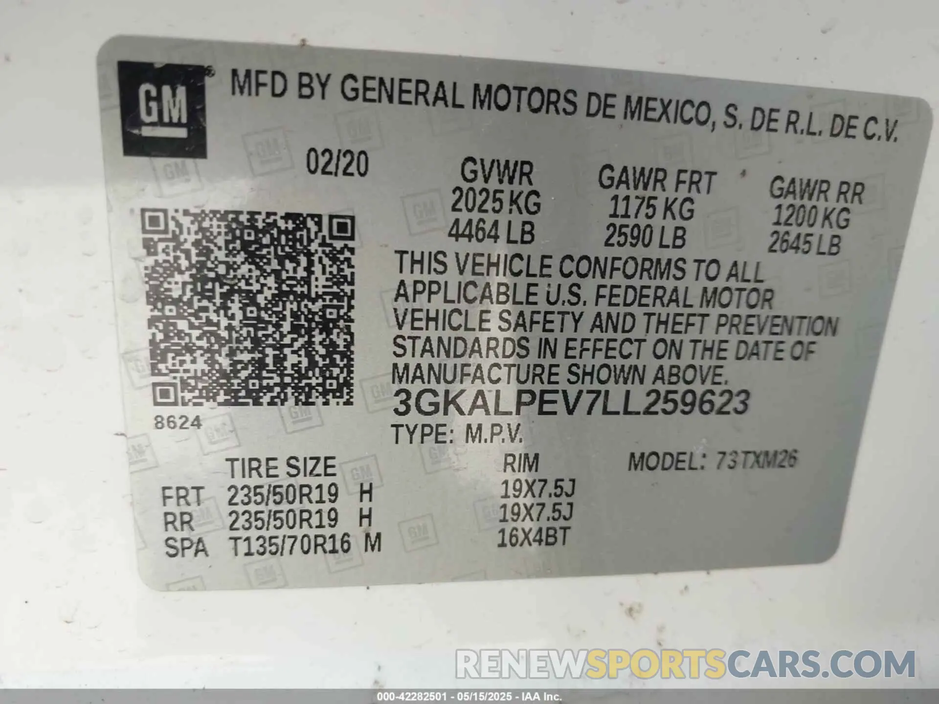 9 fotografías del automóvil dañado 3GKALPEV7LL259623 GMC TERRAIN 2020