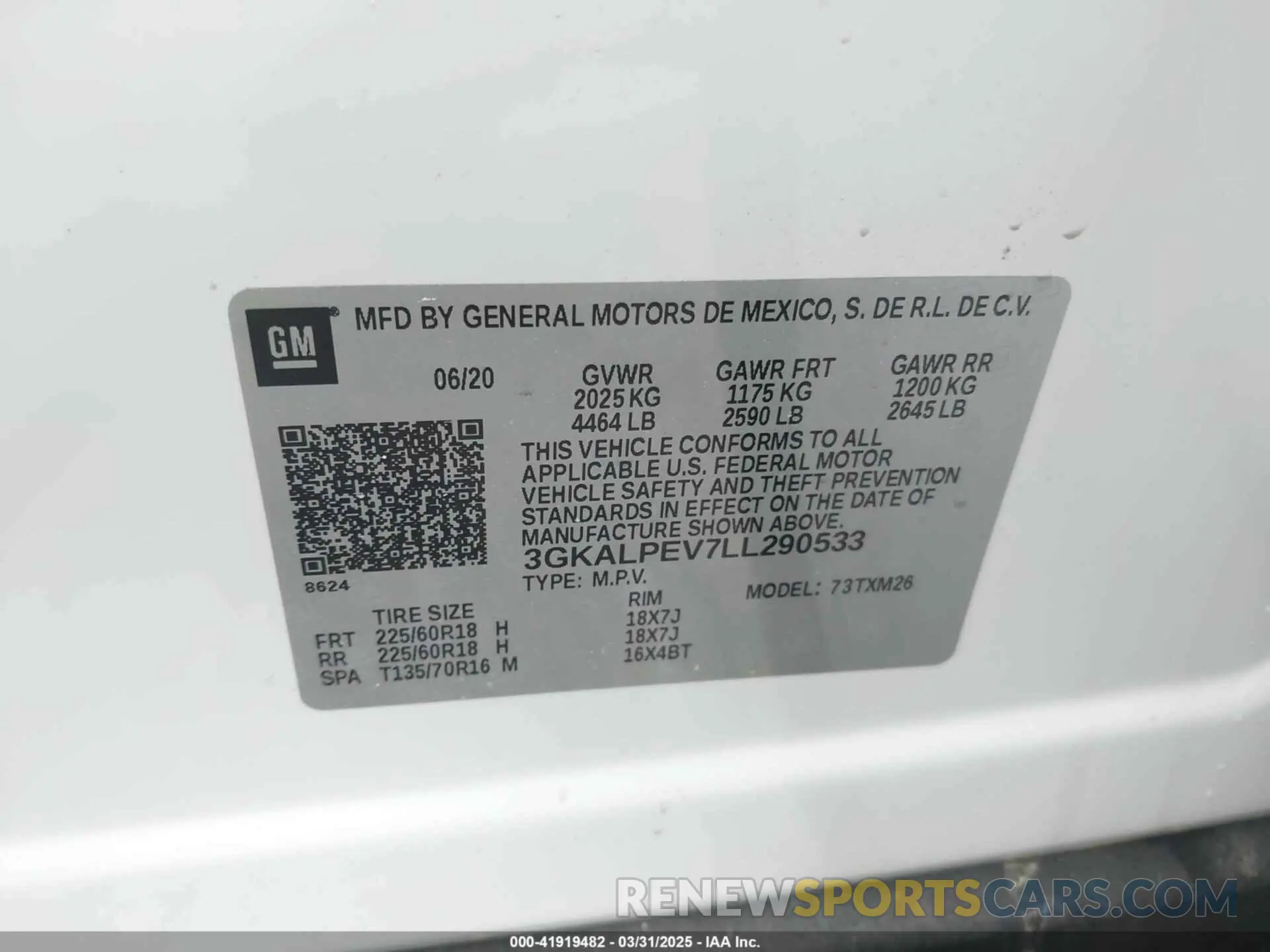 9 fotografías del automóvil dañado 3GKALPEV7LL290533 GMC TERRAIN 2020