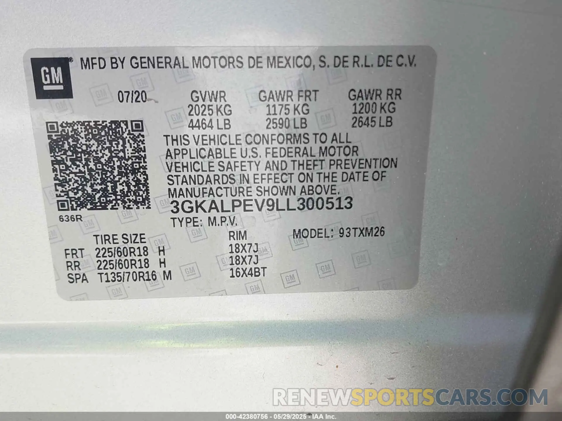9 fotografías del automóvil dañado 3GKALPEV9LL300513 GMC TERRAIN 2020