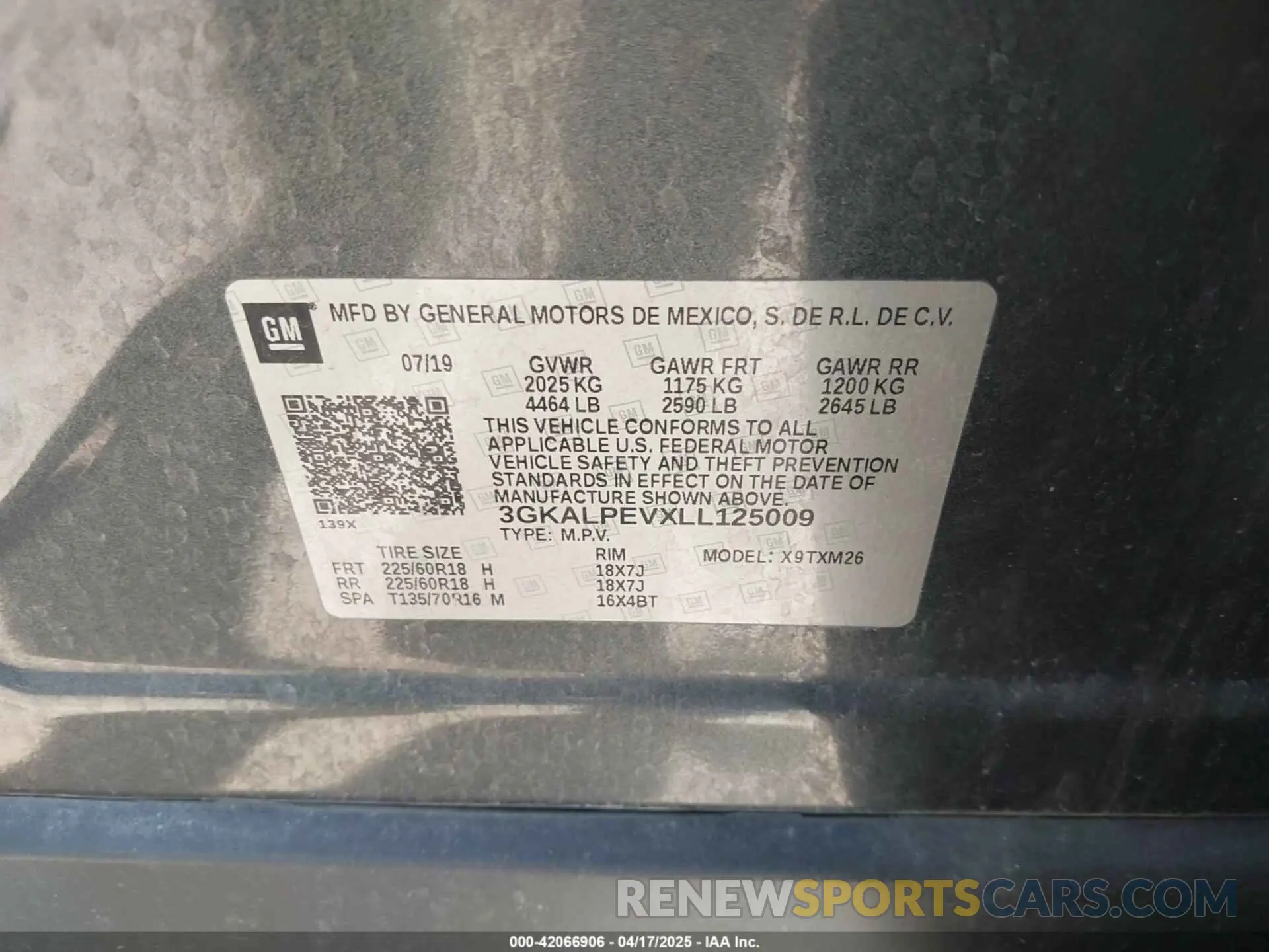 9 fotografías del automóvil dañado 3GKALPEVXLL125009 GMC TERRAIN 2020