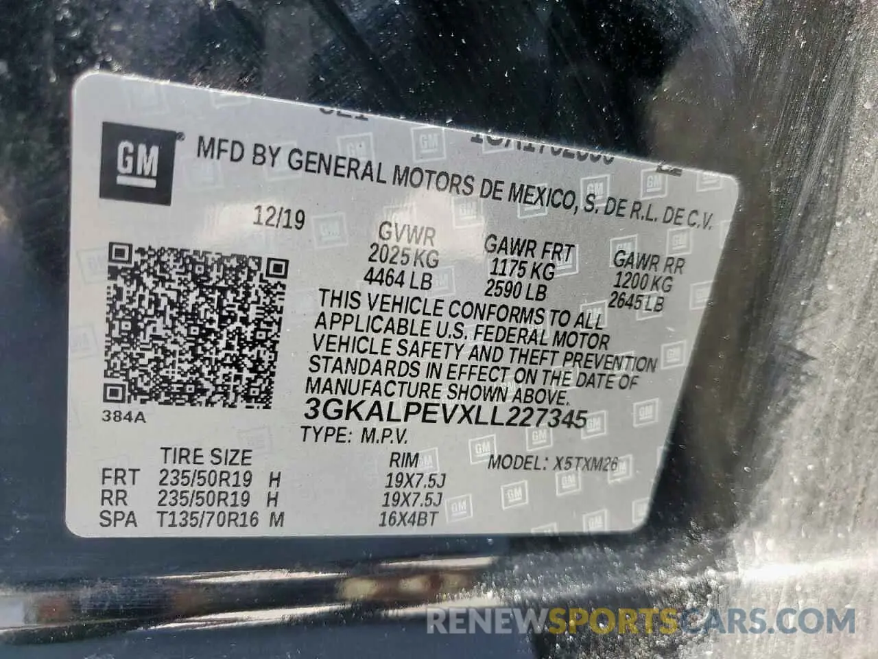 13 fotografías del automóvil dañado 3GKALPEVXLL227345 GMC TERRAIN 2020
