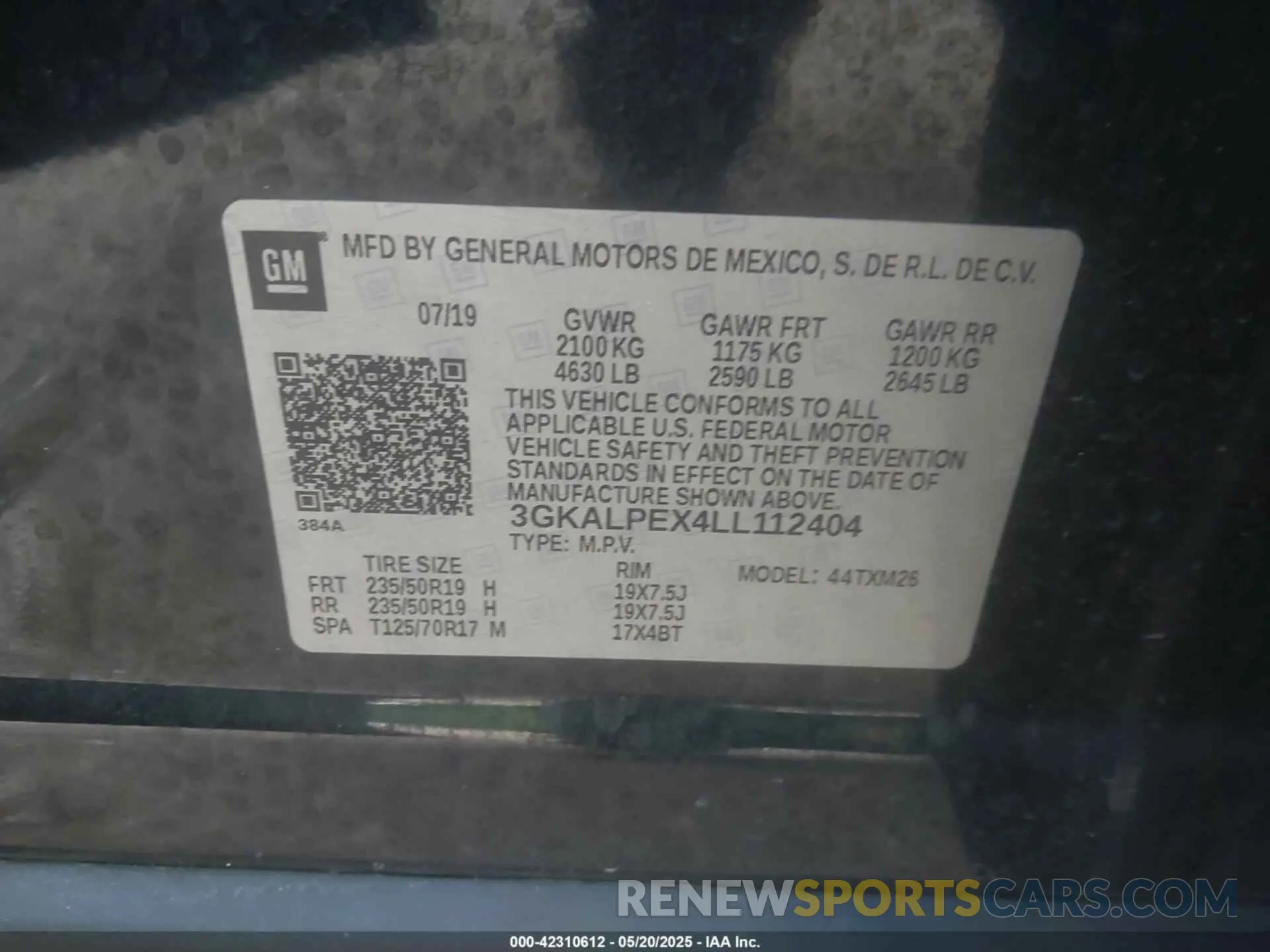 9 fotografías del automóvil dañado 3GKALPEX4LL112404 GMC TERRAIN 2020