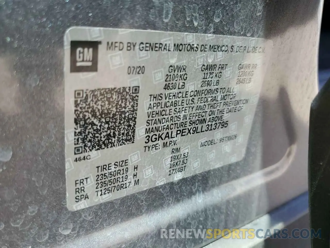 12 fotografías del automóvil dañado 3GKALPEX9LL313795 GMC TERRAIN 2020