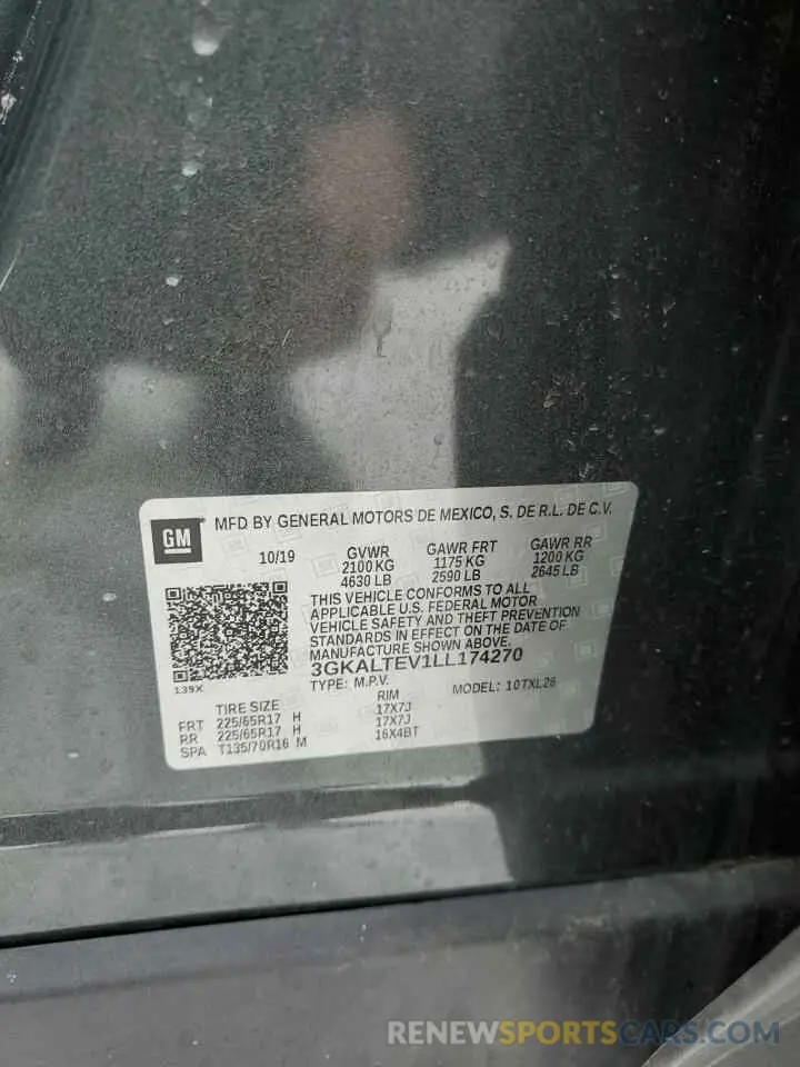 13 fotografías del automóvil dañado 3GKALTEV1LL174270 GMC TERRAIN 2020