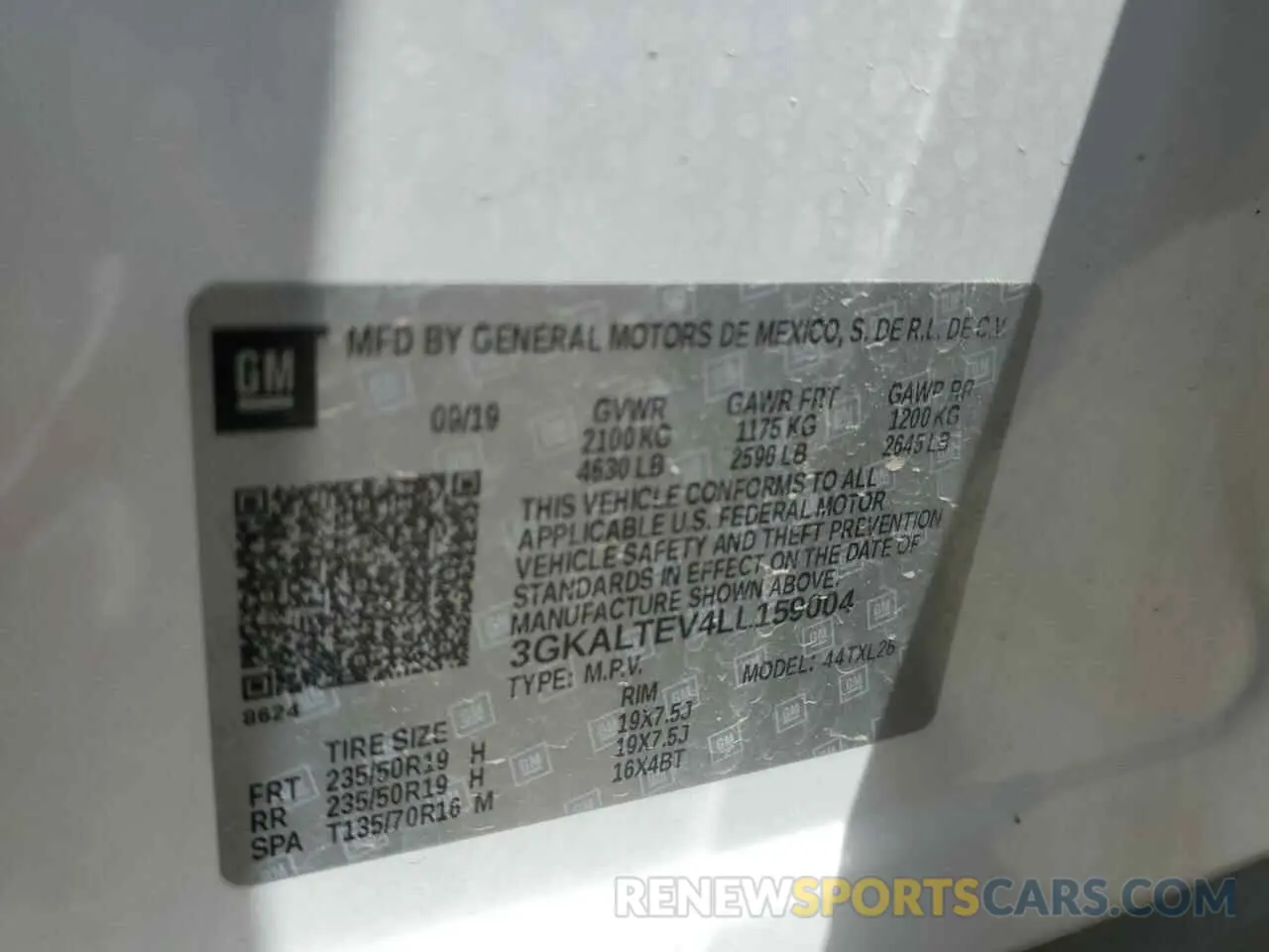 13 fotografías del automóvil dañado 3GKALTEV4LL159004 GMC TERRAIN 2020