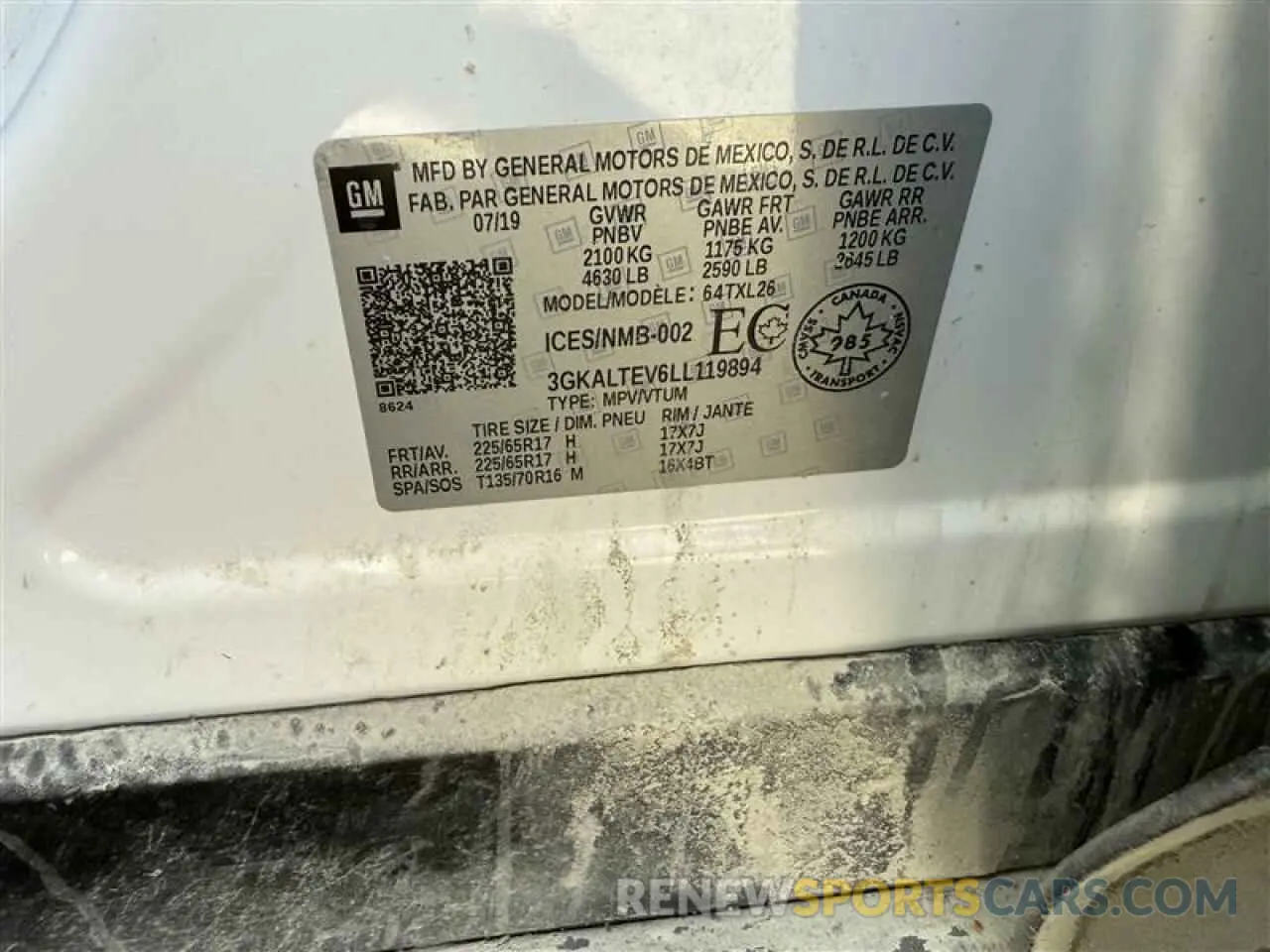 12 fotografías del automóvil dañado 3GKALTEV6LL119894 GMC TERRAIN 2020