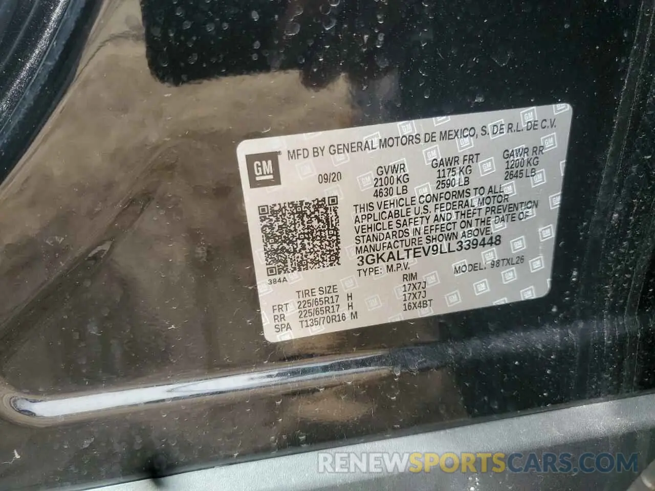 13 fotografías del automóvil dañado 3GKALTEV9LL339448 GMC TERRAIN 2020