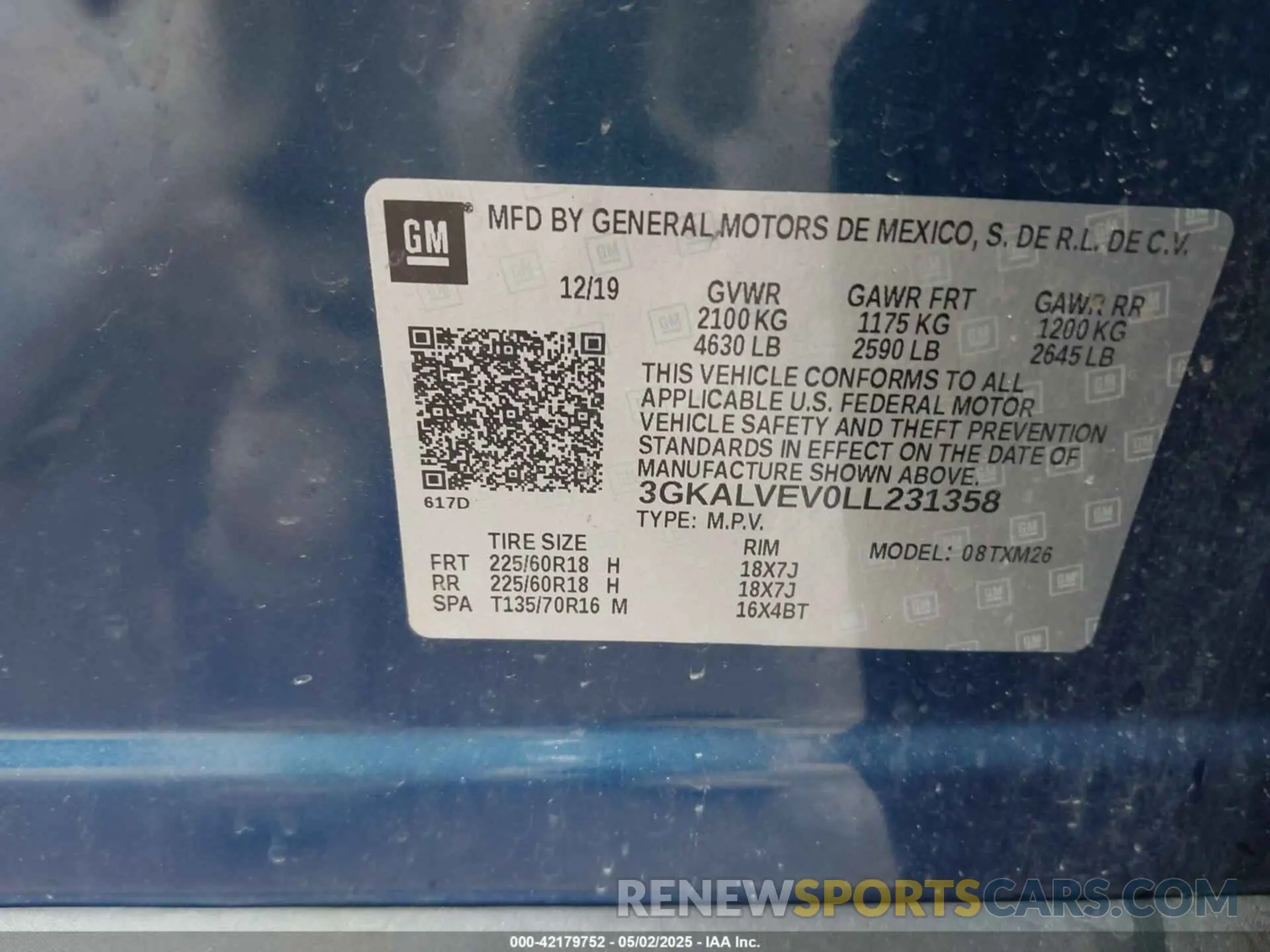 9 fotografías del automóvil dañado 3GKALVEV0LL231358 GMC TERRAIN 2020