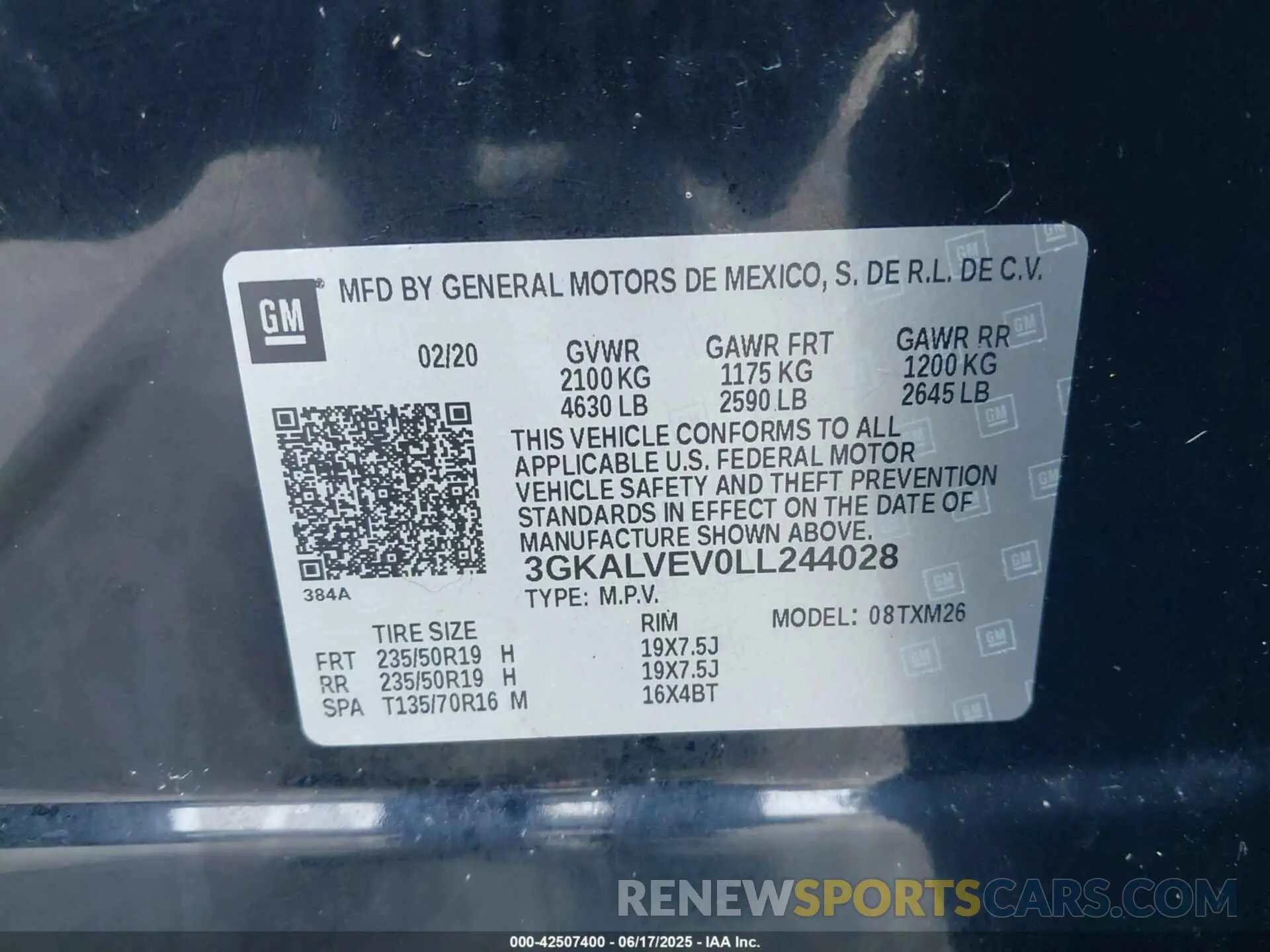 9 fotografías del automóvil dañado 3GKALVEV0LL244028 GMC TERRAIN 2020