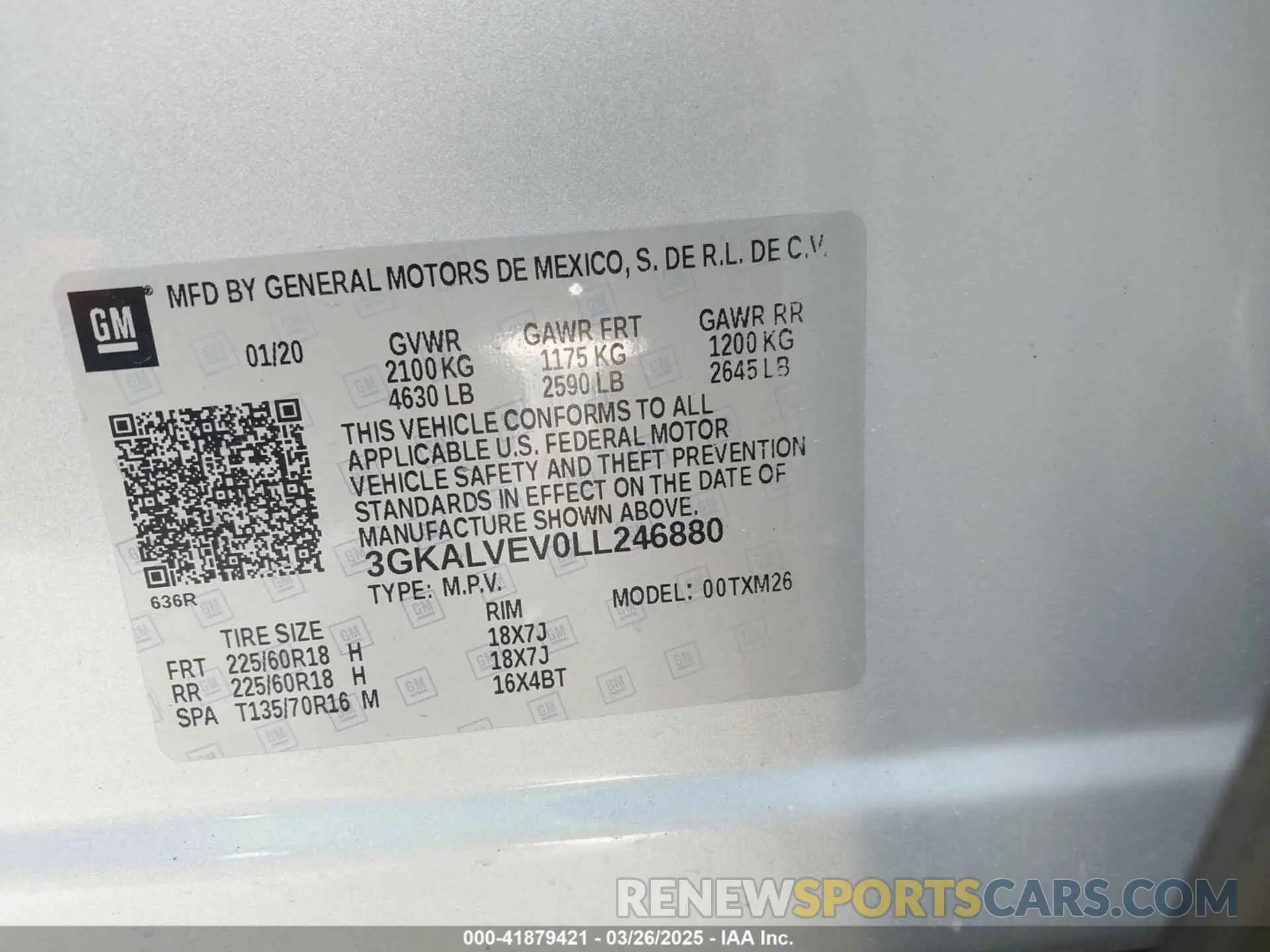 9 fotografías del automóvil dañado 3GKALVEV0LL246880 GMC TERRAIN 2020