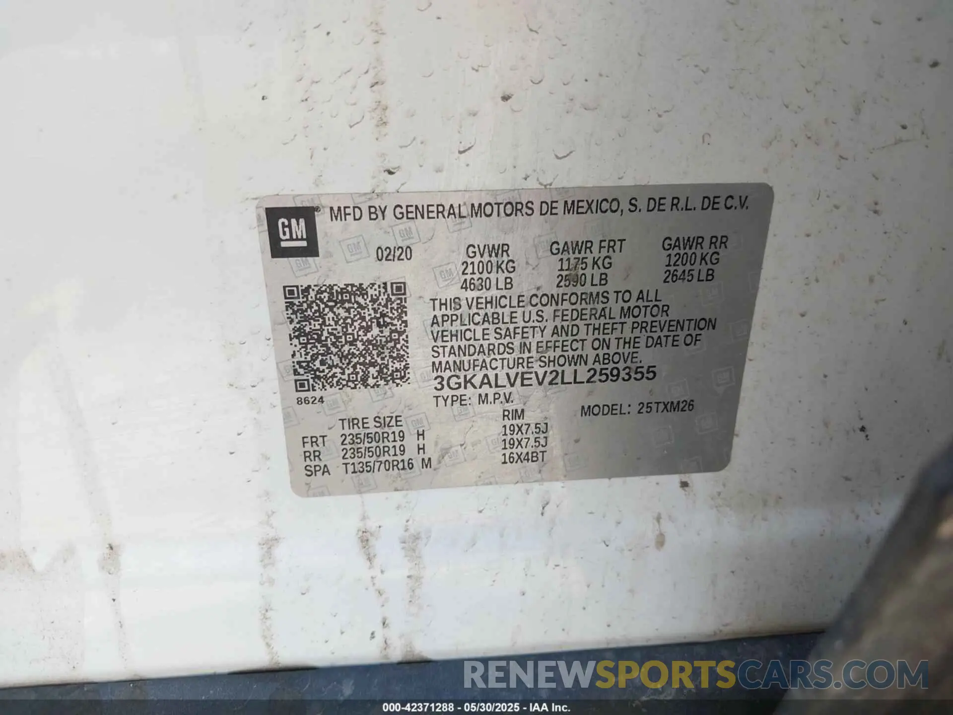 9 fotografías del automóvil dañado 3GKALVEV2LL259355 GMC TERRAIN 2020