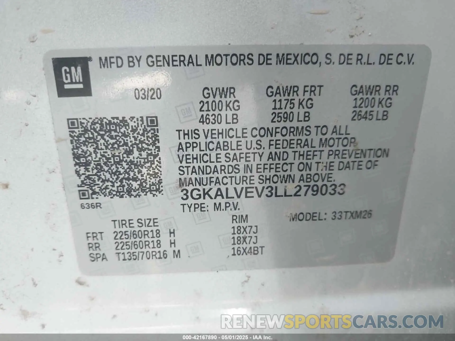 9 fotografías del automóvil dañado 3GKALVEV3LL279033 GMC TERRAIN 2020