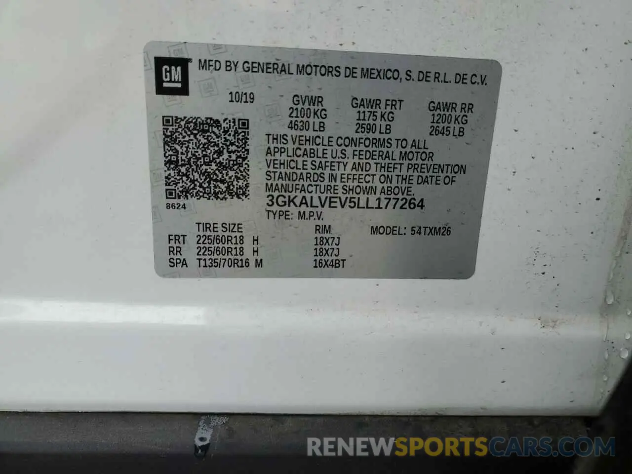 15 fotografías del automóvil dañado 3GKALVEV5LL177264 GMC TERRAIN 2020