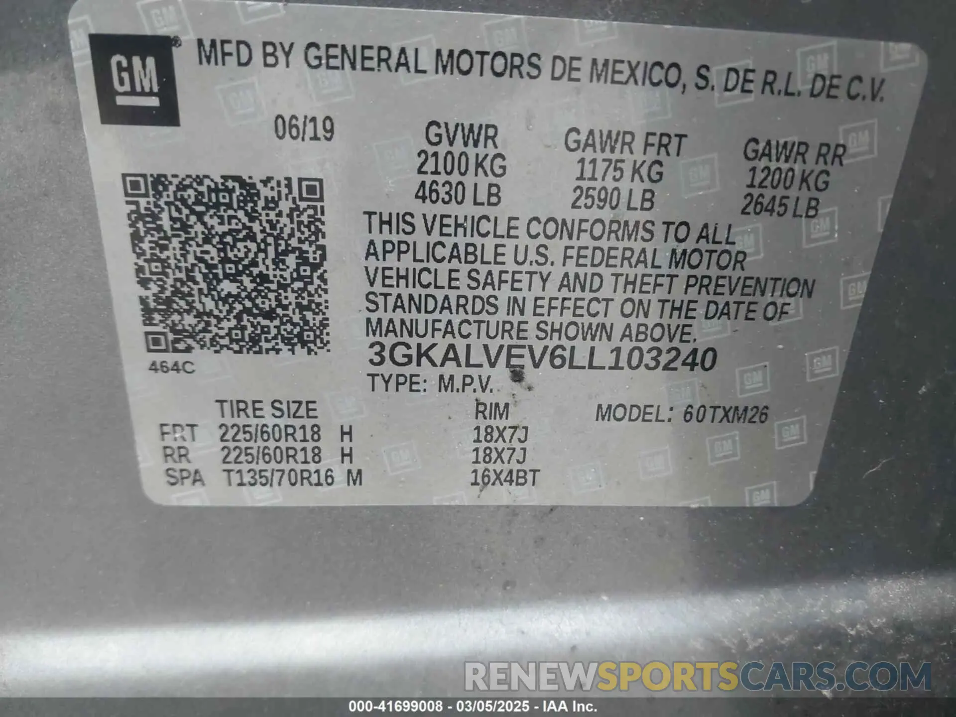 9 fotografías del automóvil dañado 3GKALVEV6LL103240 GMC TERRAIN 2020