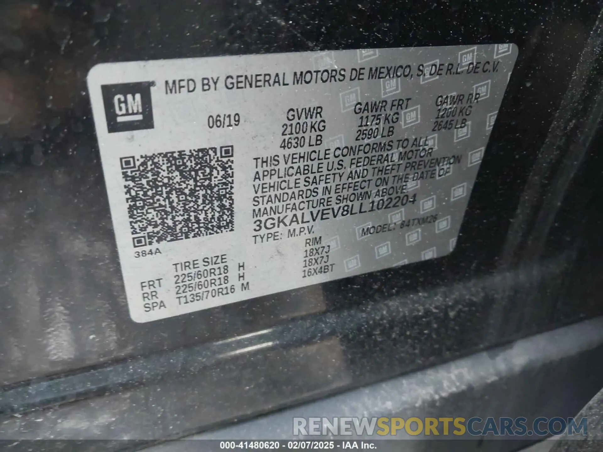 9 fotografías del automóvil dañado 3GKALVEV8LL102204 GMC TERRAIN 2020