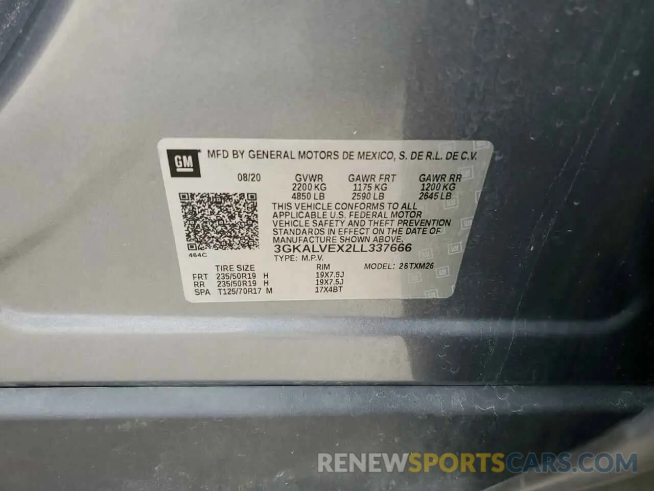 13 fotografías del automóvil dañado 3GKALVEX2LL337666 GMC TERRAIN 2020