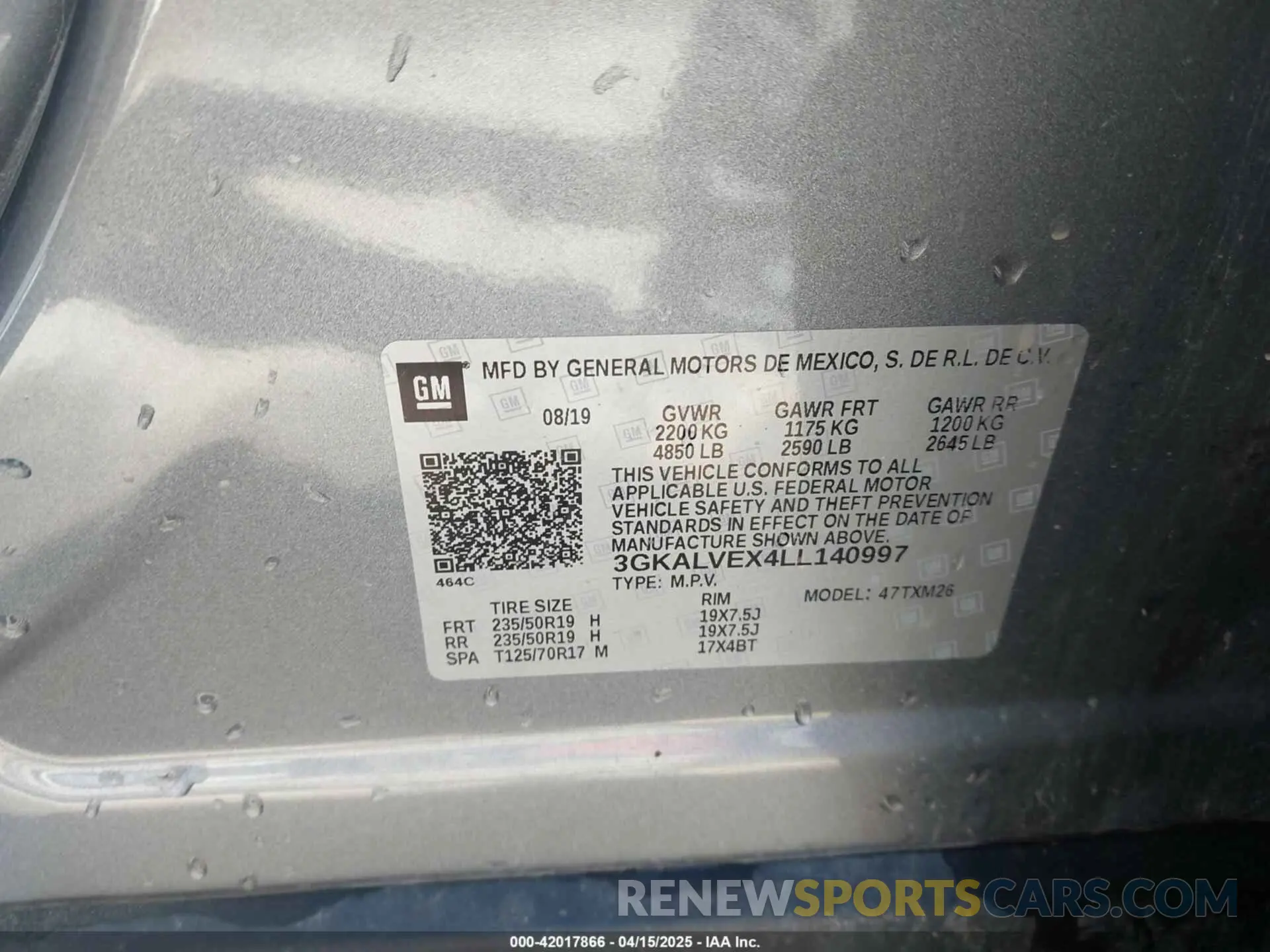 9 fotografías del automóvil dañado 3GKALVEX4LL140997 GMC TERRAIN 2020