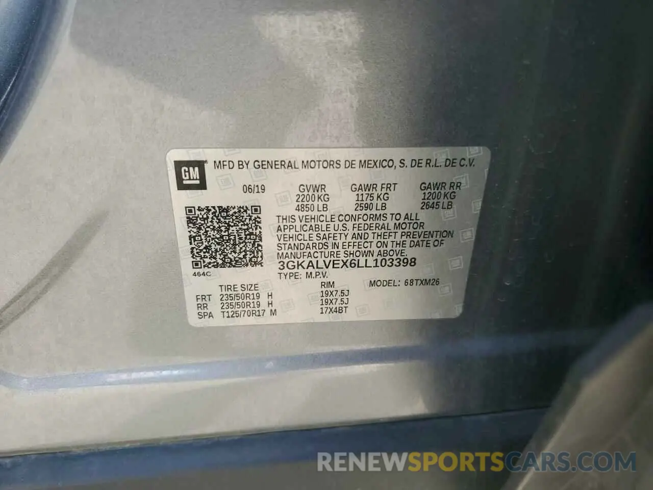 14 fotografías del automóvil dañado 3GKALVEX6LL103398 GMC TERRAIN 2020