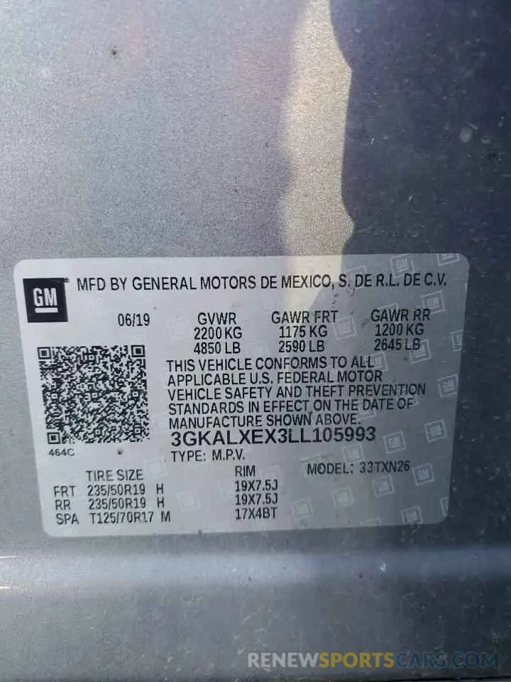 15 fotografías del automóvil dañado 3GKALXEX3LL105993 GMC TERRAIN 2020