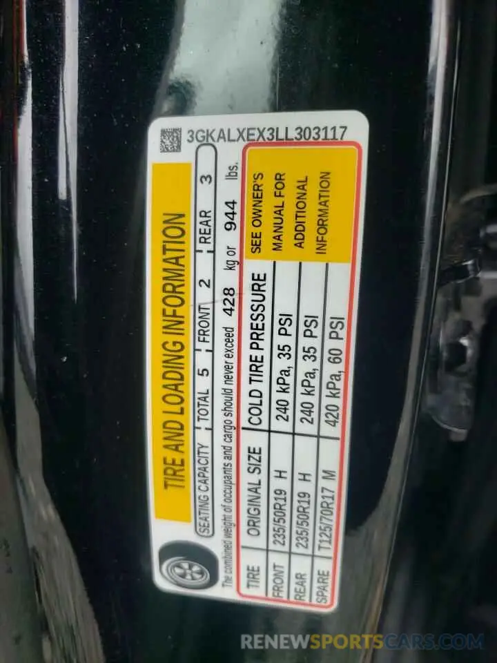 13 fotografías del automóvil dañado 3GKALXEX3LL303117 GMC TERRAIN 2020