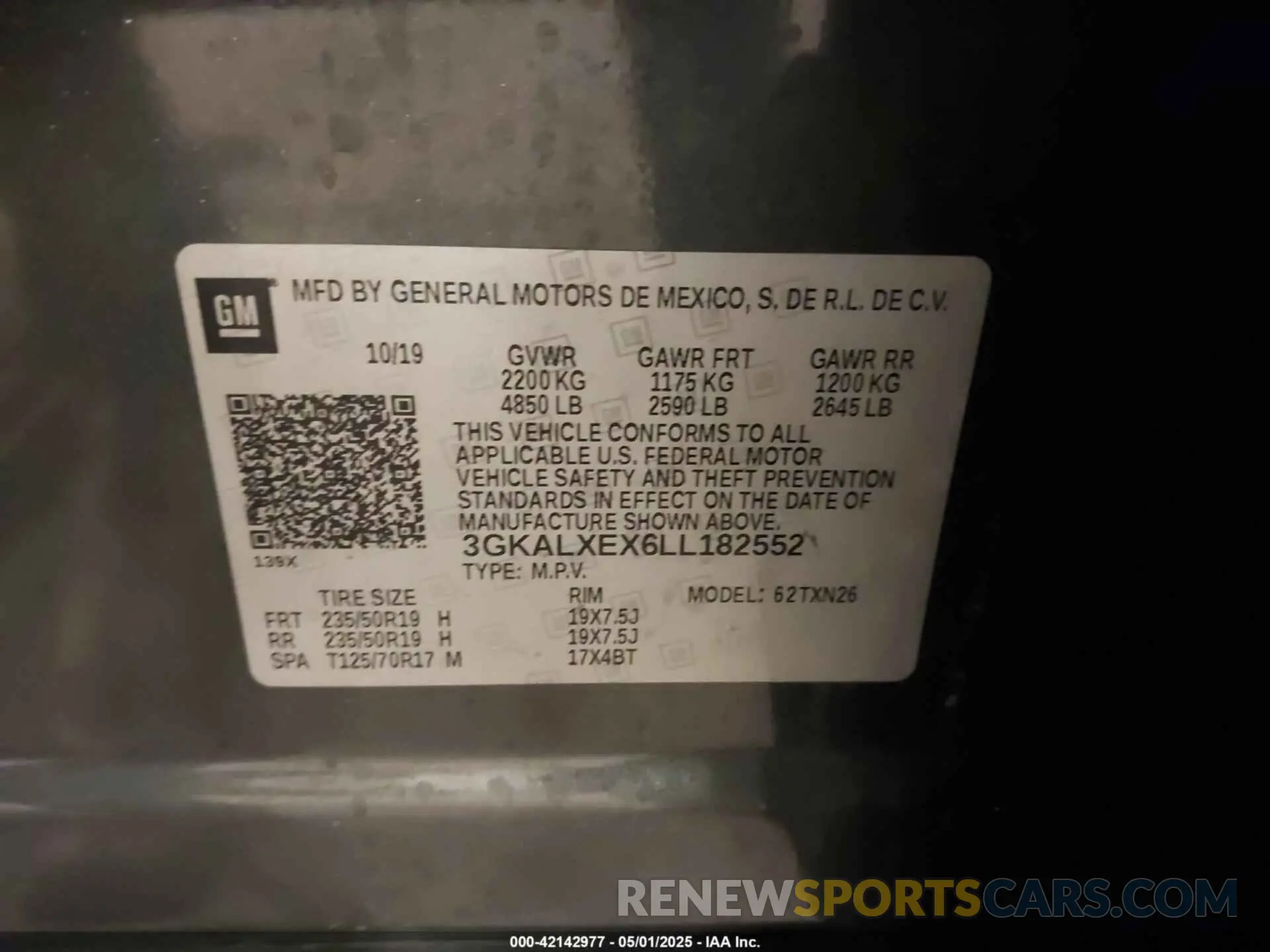 9 fotografías del automóvil dañado 3GKALXEX6LL182552 GMC TERRAIN 2020