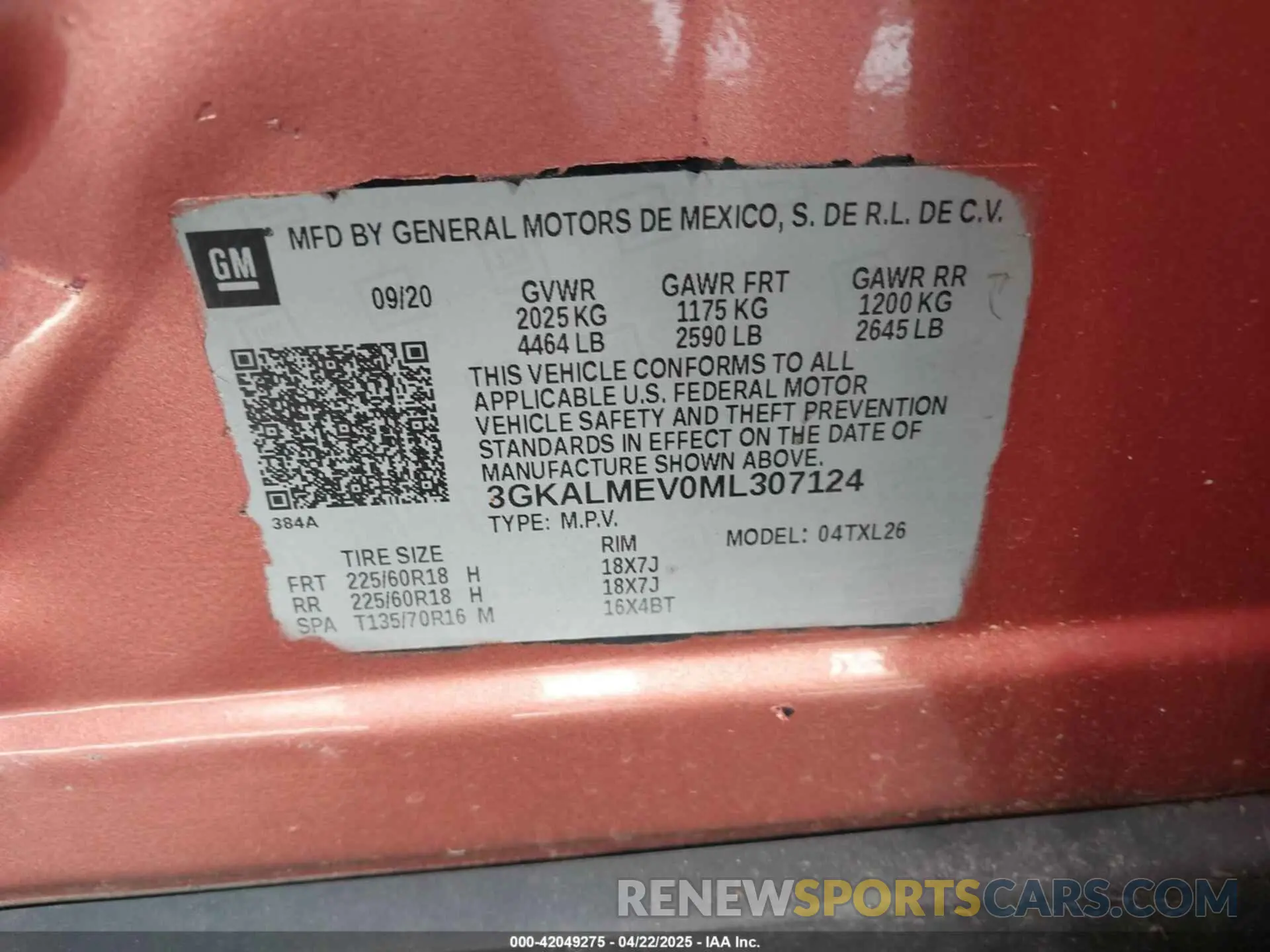 9 fotografías del automóvil dañado 3GKALMEV0ML307124 GMC TERRAIN 2021